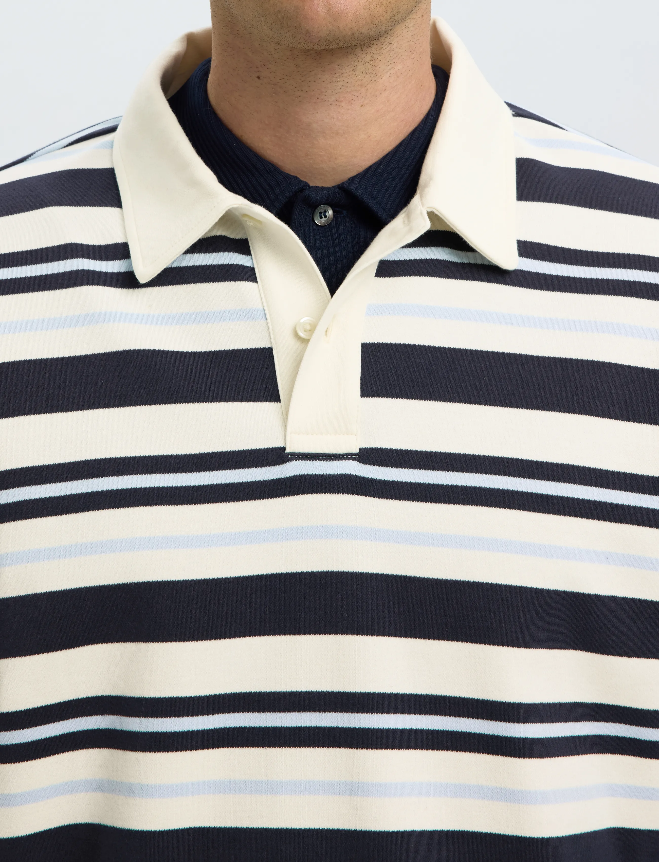 Selected - SLMRELAXJACK STRIPE LS POLO - langärmelig - sky captain - 4