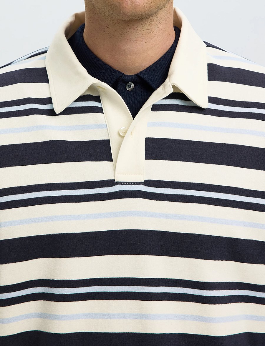 Selected - SLMRELAXJACK STRIPE LS POLO - langärmelig - sky captain - 4