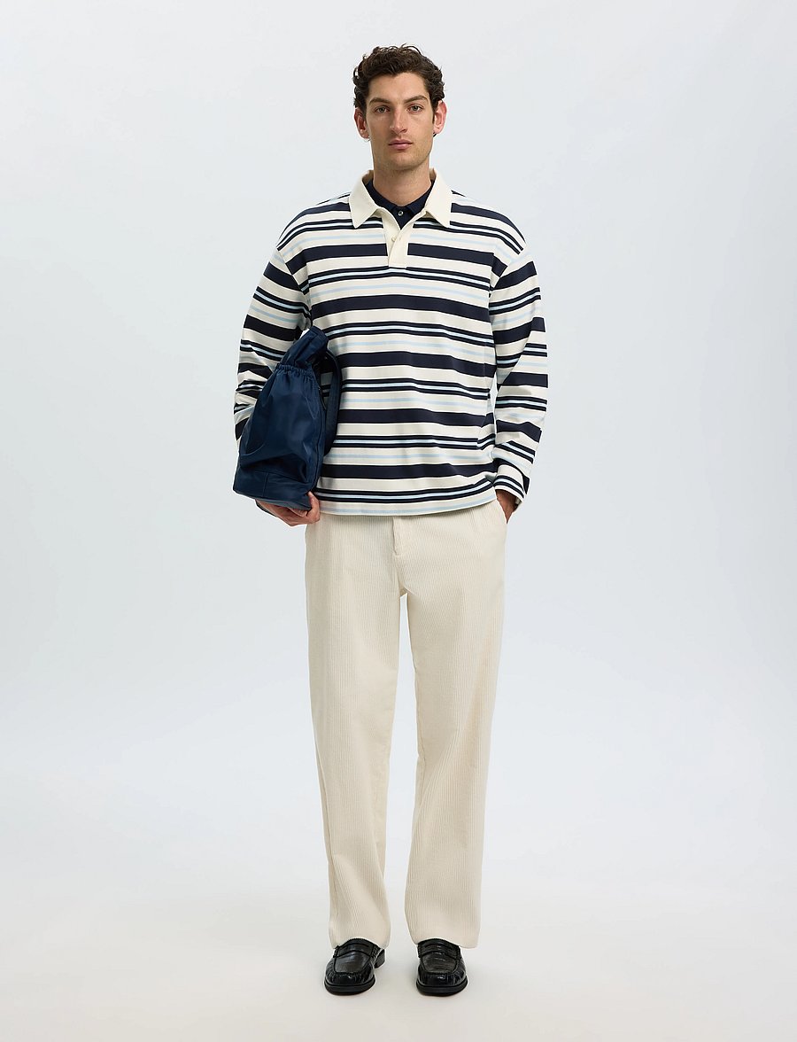 Selected - SLMRELAXJACK STRIPE LS POLO - langärmelig - sky captain - 5
