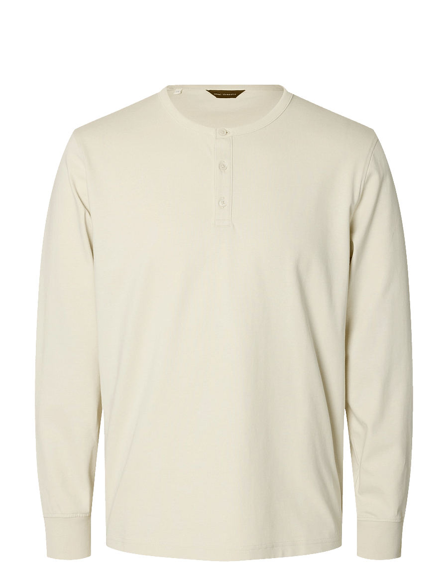 Selected - SLMDOMESTIC RONAN LS HENLEY - silver birch - 1
