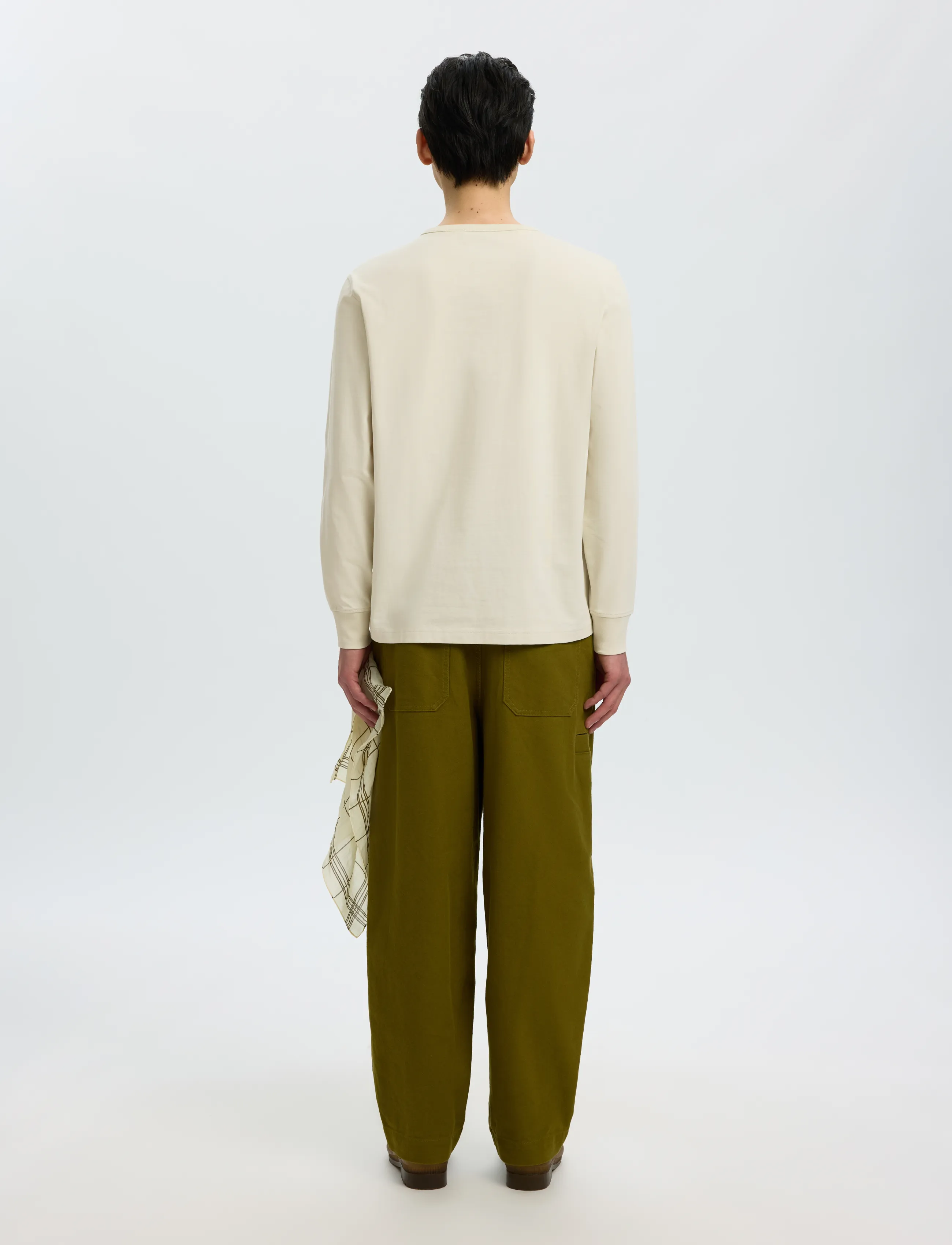 Selected - SLMDOMESTIC RONAN LS HENLEY - silver birch - 2