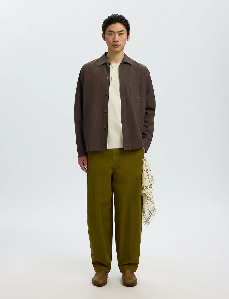 Selected - SLMDOMESTIC RONAN LS HENLEY - silver birch - 5