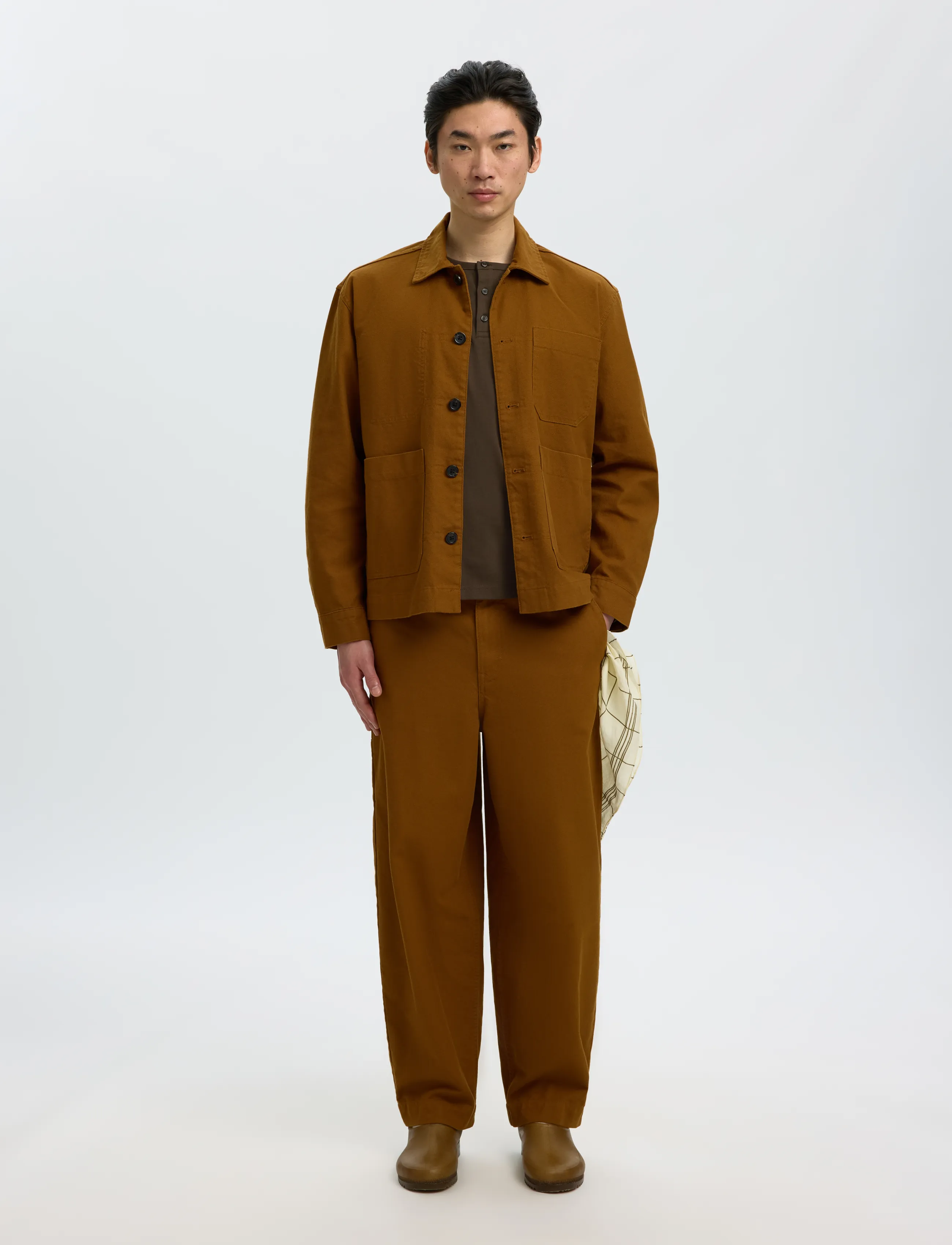 Selected - SLMDOMESTIC RONAN LS HENLEY - langärmelige t-shirts - turkish coffee - 5