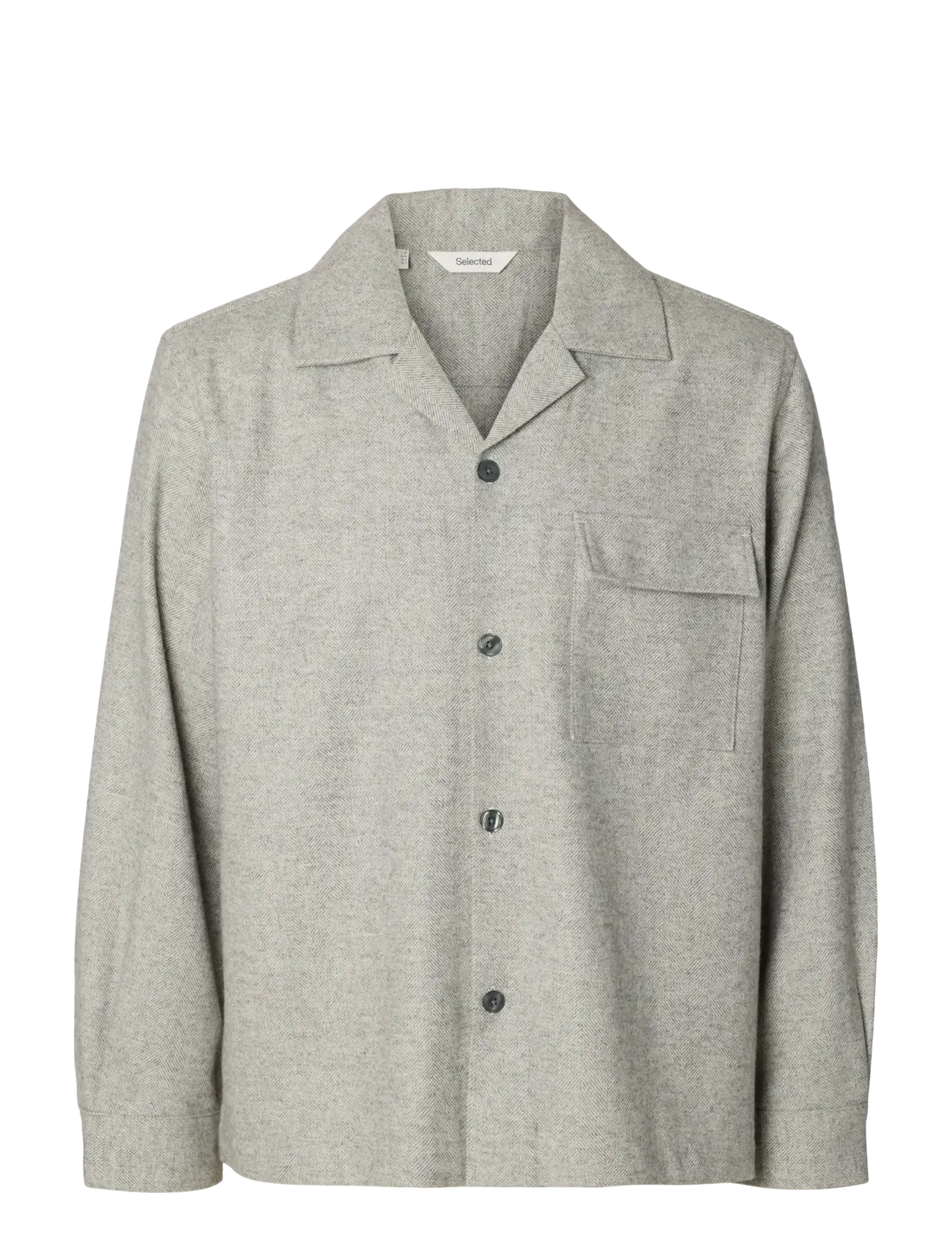 Selected SLMOTTO KM HB WOOL BLEND OVERSHIRT REVER - Pealissärgid - MEDIUM GREY MELANGE / grey