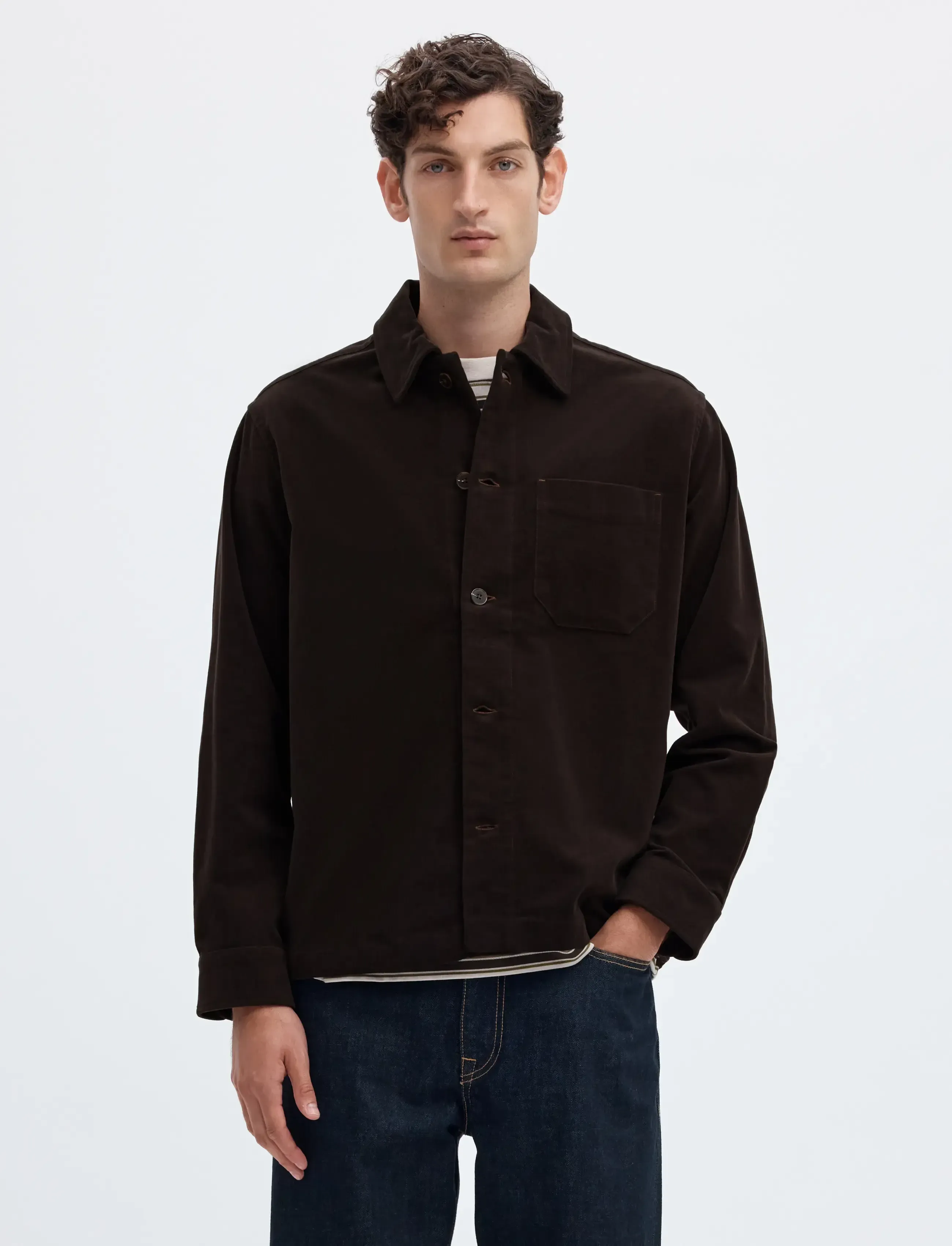 Selected Slmotto Kt Duca Moleskin Overshirt, Herren, Overshirt, Braun, Gr.XXL