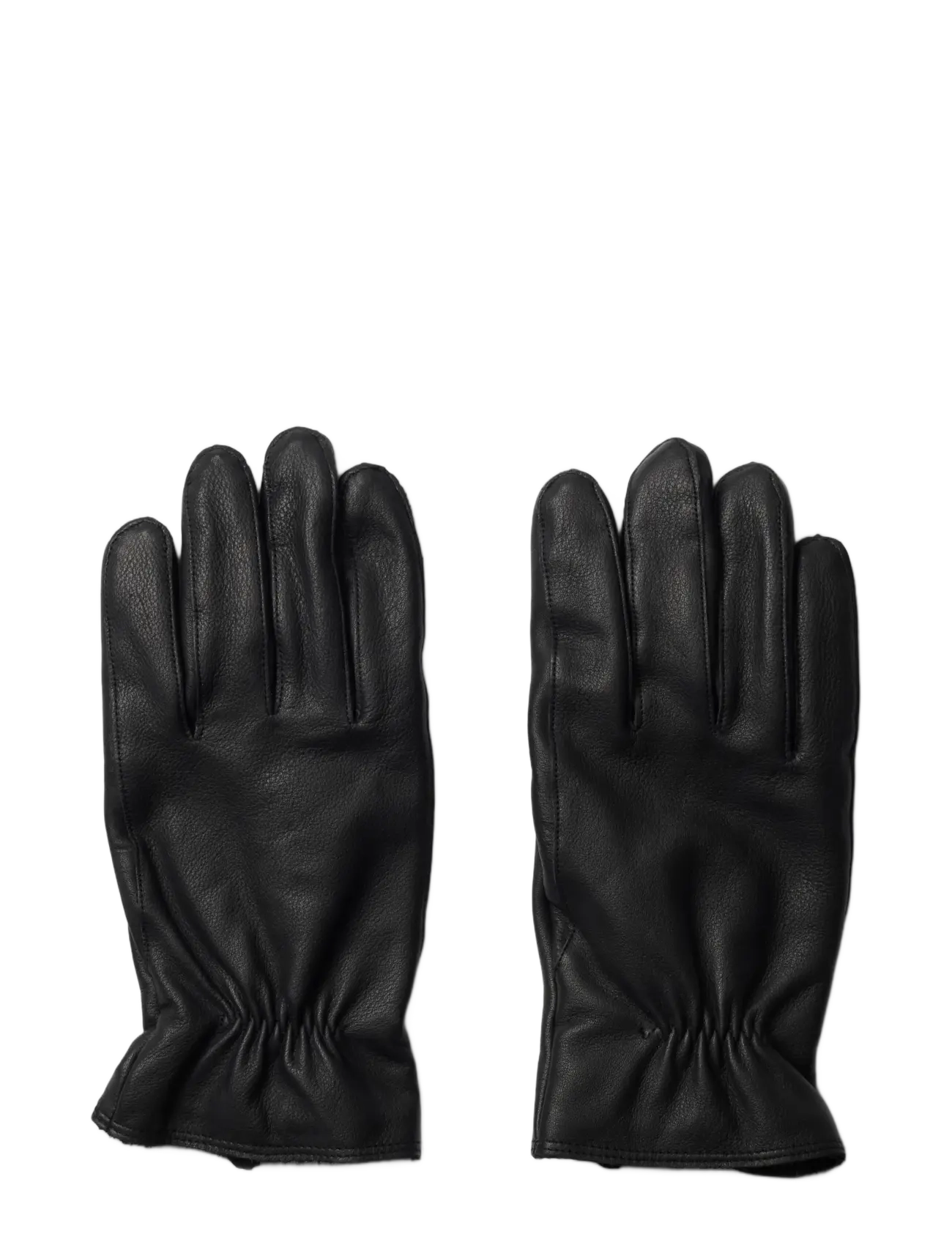 Selected SLMLOGAN LEATHER GLOVE - Selected - BLACK / black