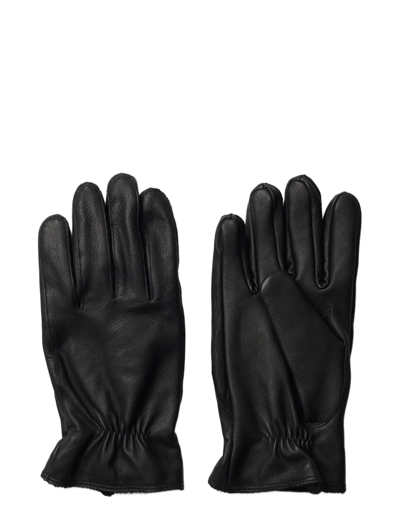 Selected - SLMLOGAN LEATHER GLOVE - nach anlass kaufen - black - 1