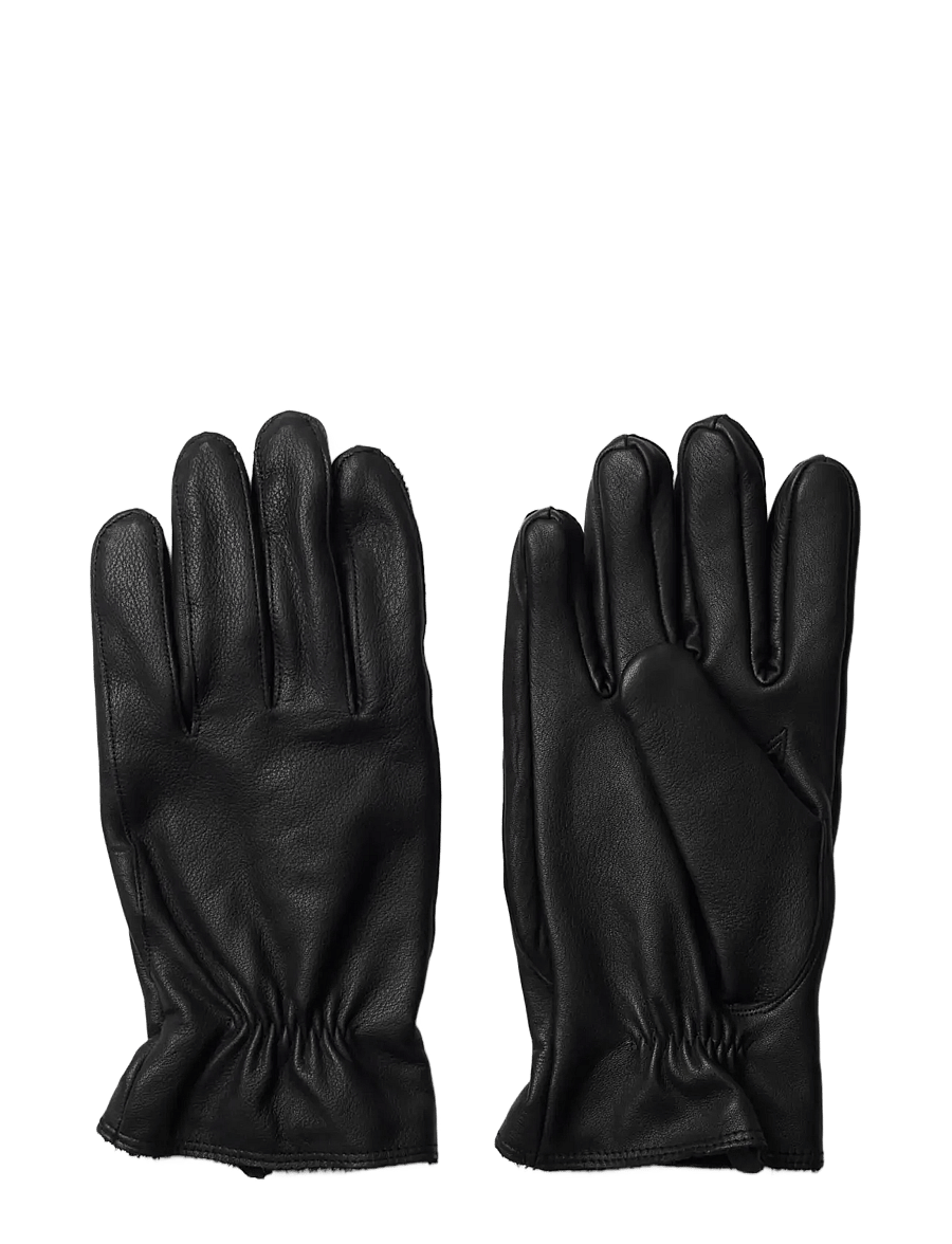Selected - SLMLOGAN LEATHER GLOVE - nach anlass kaufen - black - 1
