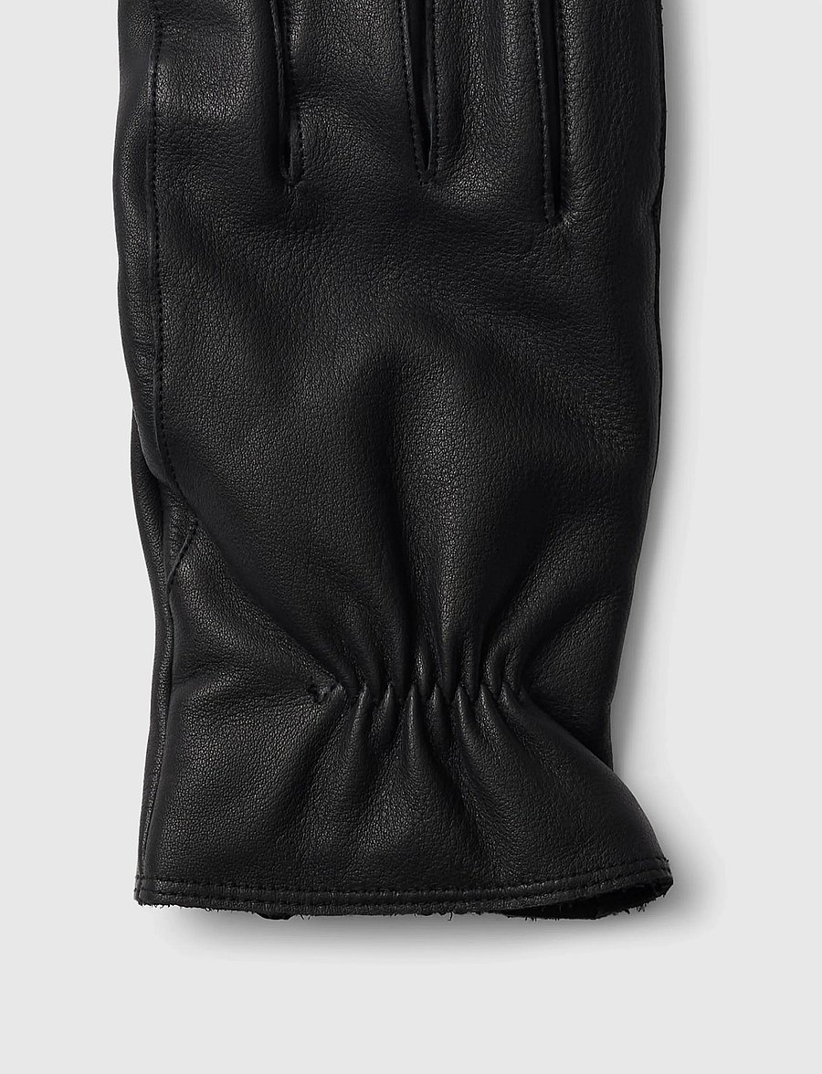 Selected - SLMLOGAN LEATHER GLOVE - nach anlass kaufen - black - 2