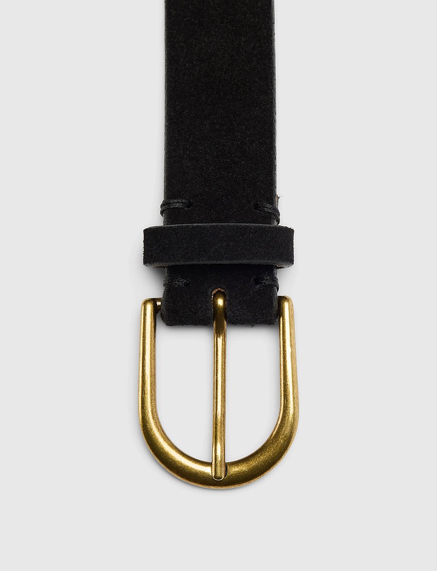 Selected - SLMCALLE SUEDE BELT - klassische gürtel - black - 3
