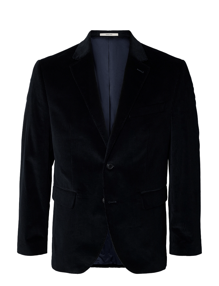 Selected - SLMREG-ENZO DUCA-CORDUROY BLZ - Üherealised pintsakud - dark navy - 1