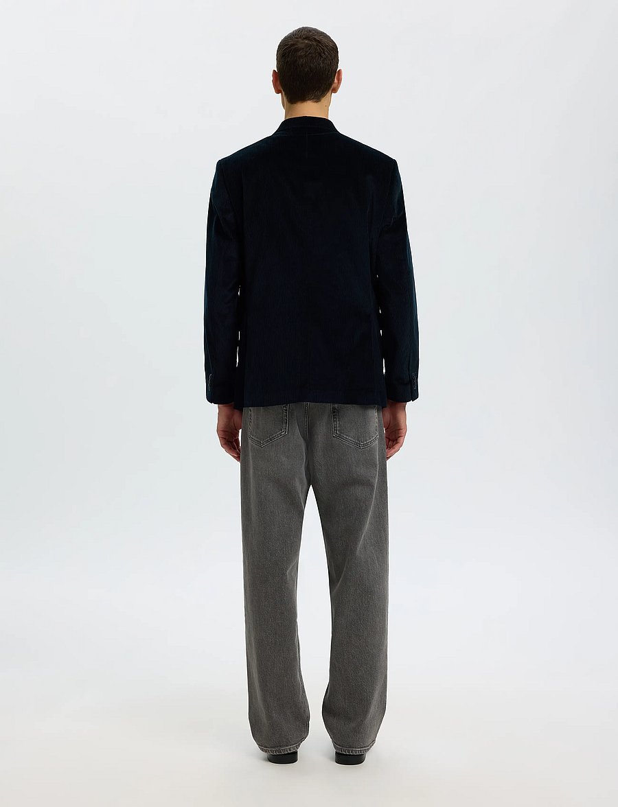 Selected - SLMREG-ENZO DUCA-CORDUROY BLZ - Üherealised pintsakud - dark navy - 2
