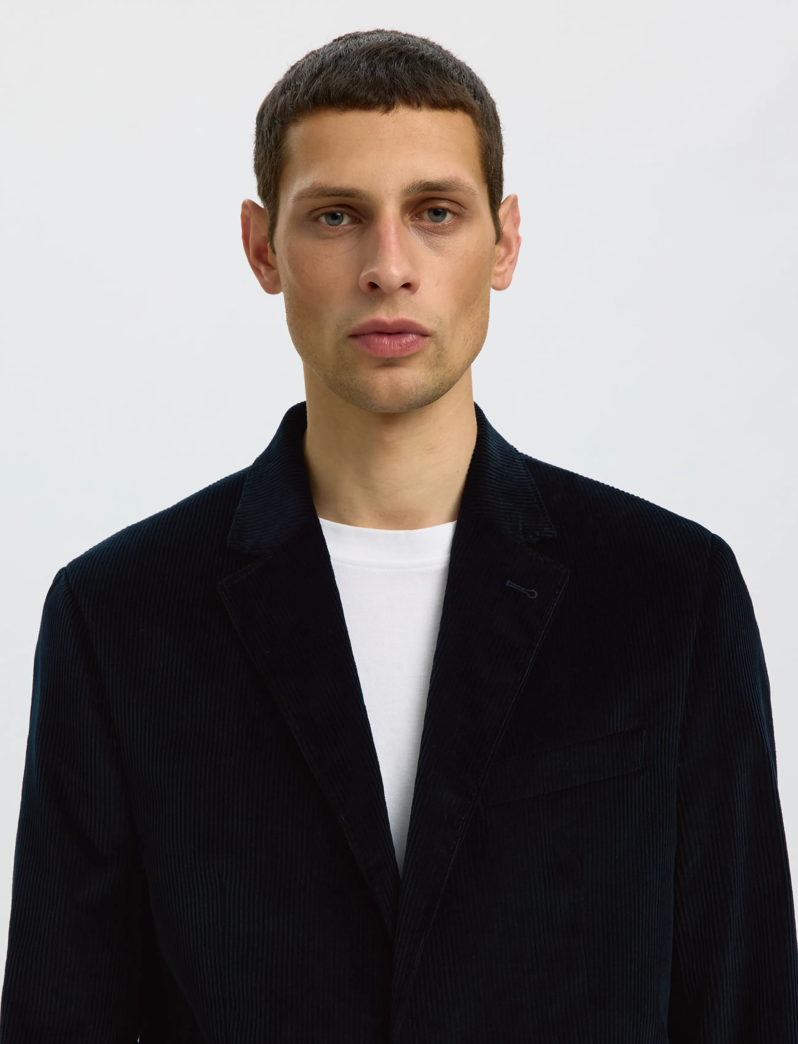 Selected - SLMREG-ENZO DUCA-CORDUROY BLZ - Üherealised pintsakud - dark navy - 4