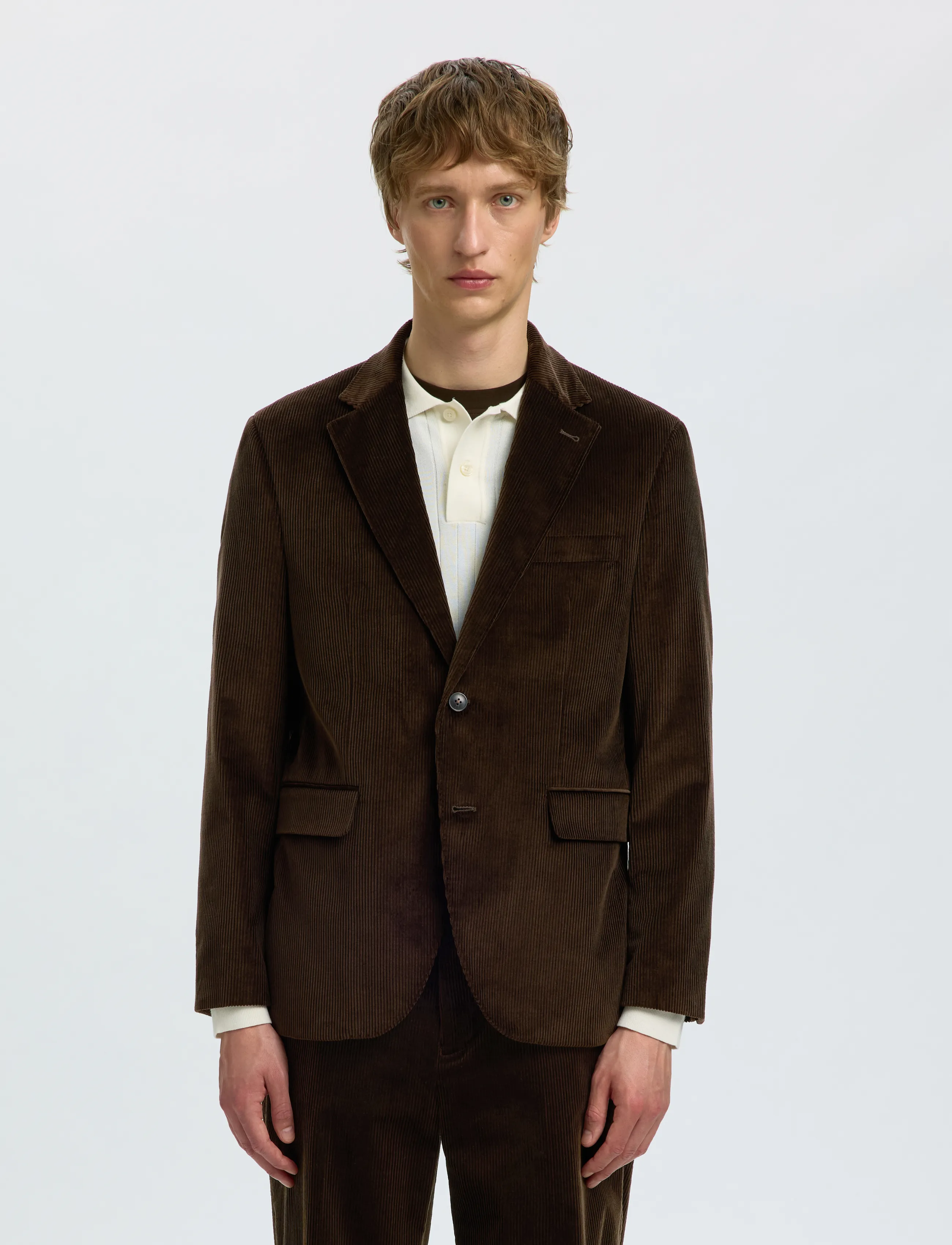 Selected SLMREG-ENZO DUCA-CORDUROY BLZ - Partywear - DELICIOSO / brown