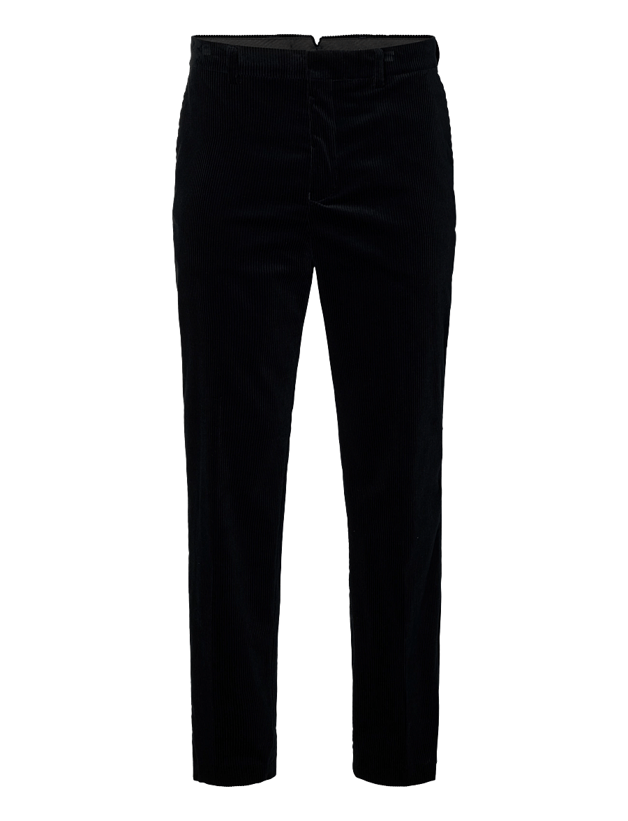 Selected - SLMREG-ENZO DUCA-CORDUROY TRS - kostymbyxor - dark navy - 1