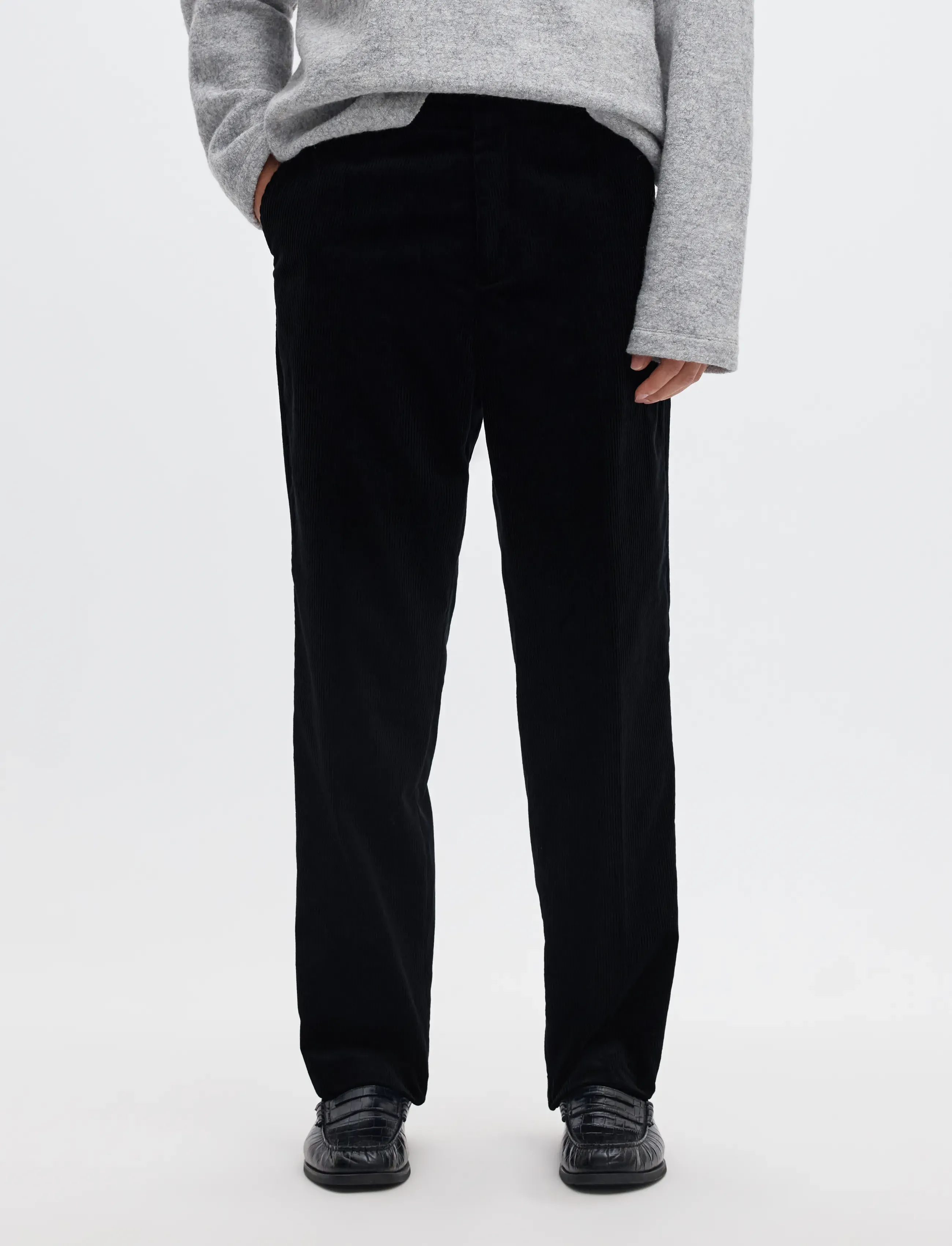 Selected SLMREG-ENZO DUCA-CORDUROY TRS - Kläder - DARK NAVY / navy