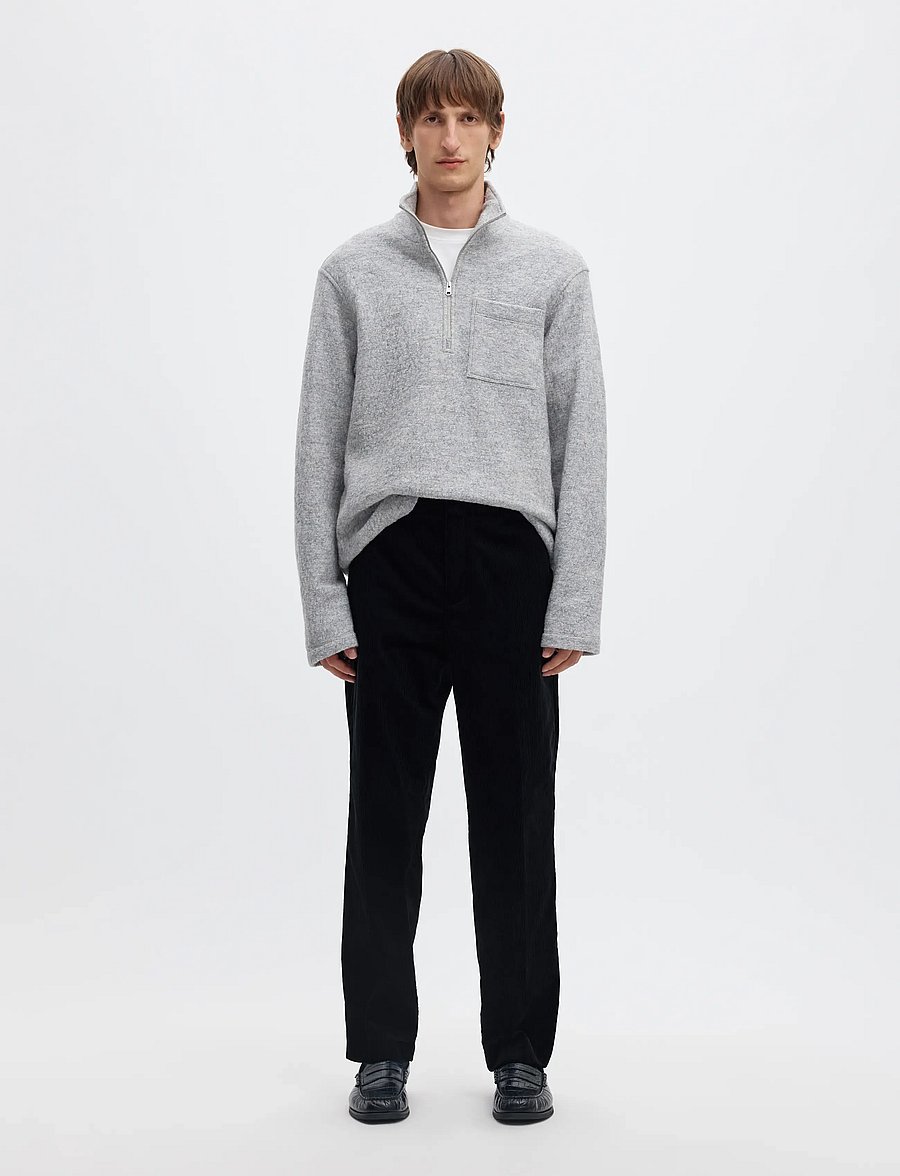 Selected - SLMREG-ENZO DUCA-CORDUROY TRS - kostymbyxor - dark navy - 3