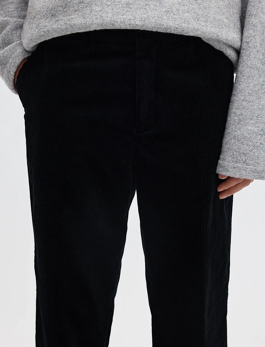 Selected - SLMREG-ENZO DUCA-CORDUROY TRS - kostymbyxor - dark navy - 4
