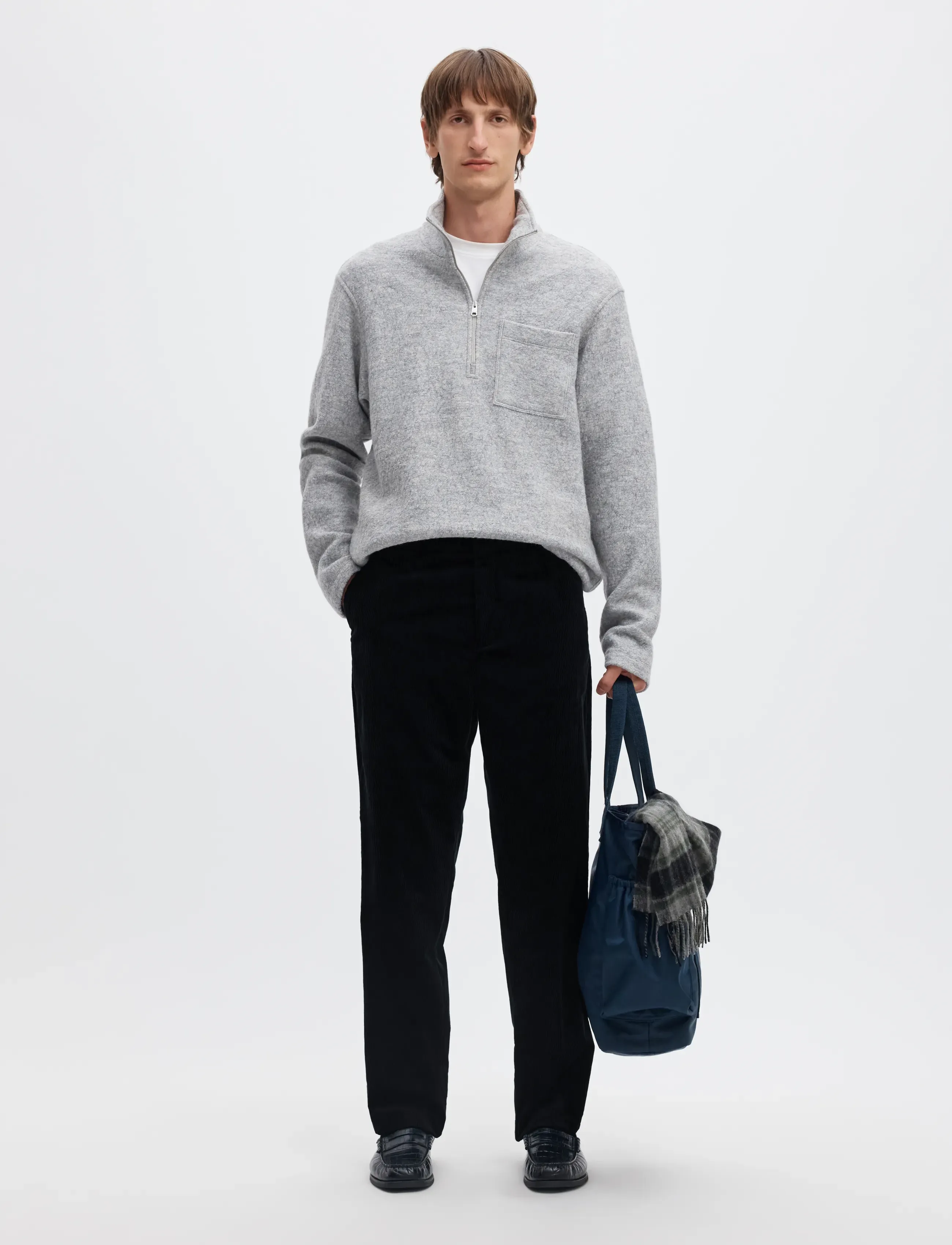 Selected - SLMREG-ENZO DUCA-CORDUROY TRS - kostymbyxor - dark navy - 5