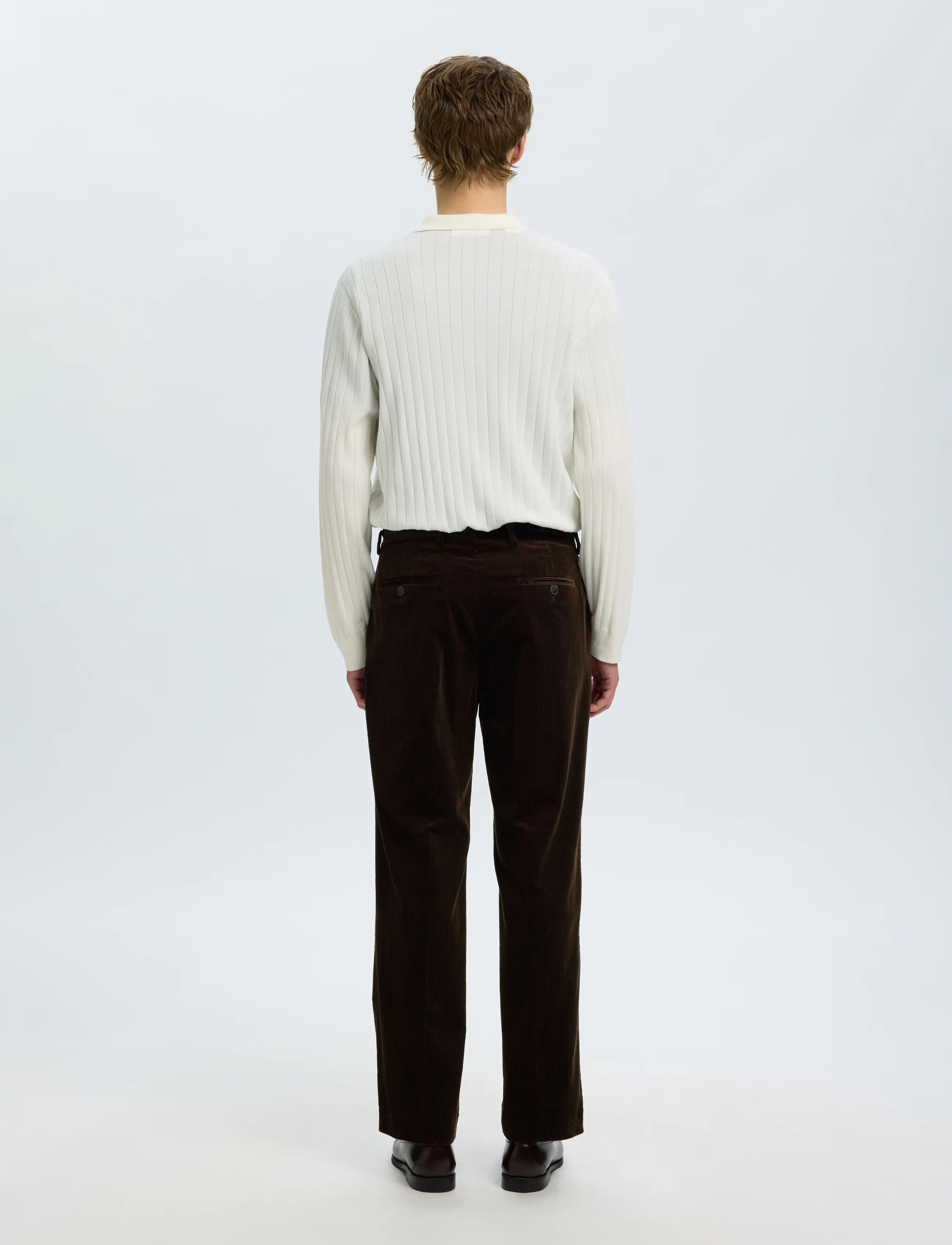 Selected - SLMREG-ENZO DUCA-CORDUROY TRS - kostymbyxor - delicioso - 2