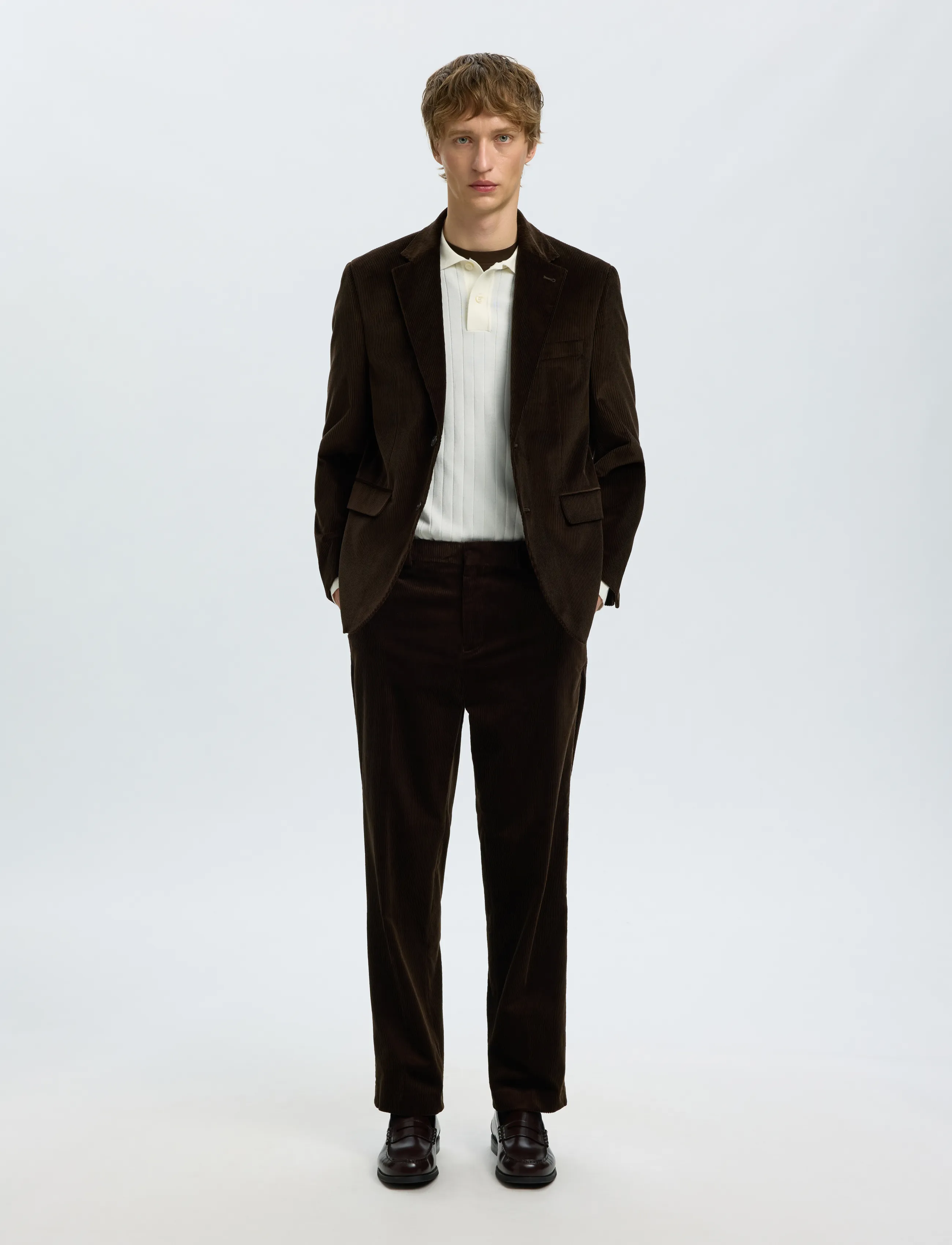 Selected - SLMREG-ENZO DUCA-CORDUROY TRS - kostymbyxor - delicioso - 5