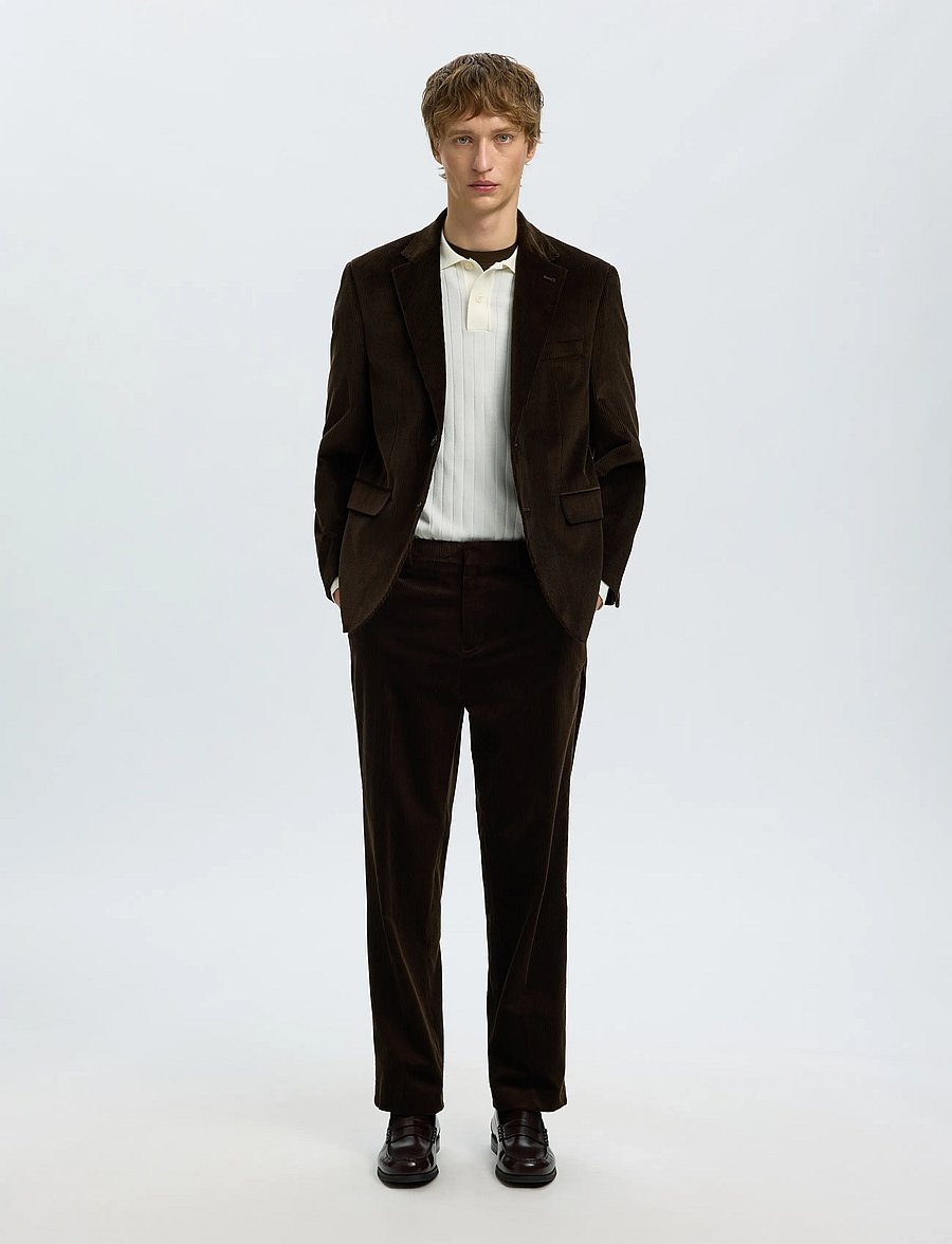 Selected - SLMREG-ENZO DUCA-CORDUROY TRS - kostymbyxor - delicioso - 5