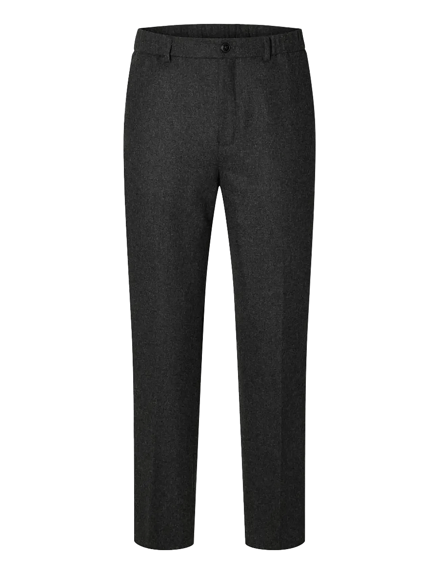 Selected - SLMREG-PAOLO WOOL BLEND STRING TRS - anzugshosen - dark grey - 0