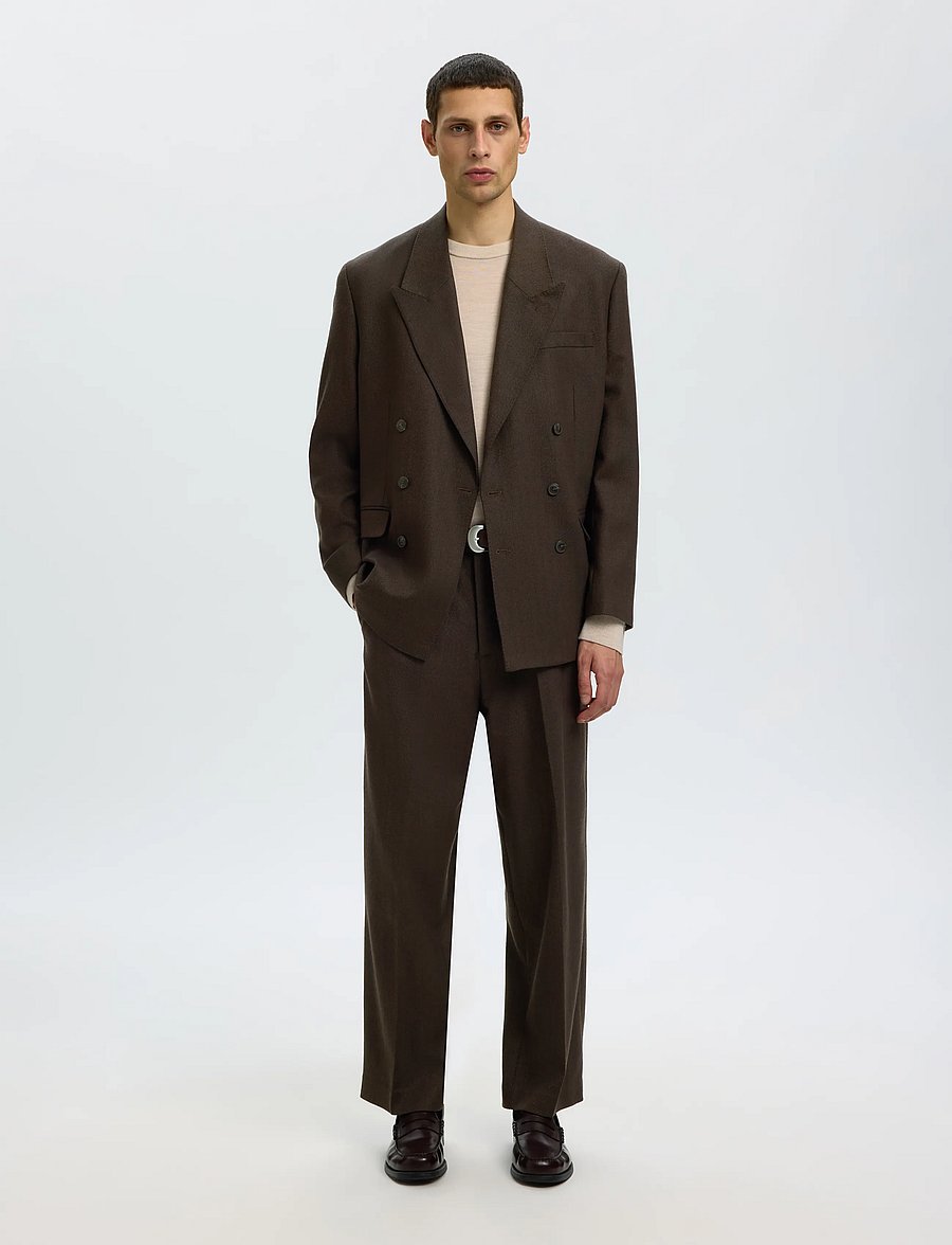 Selected - SLMRELAXED-BROOKS WOOL BLEND DB BLZ - dubbelknäppta kavajer - delicioso - 3