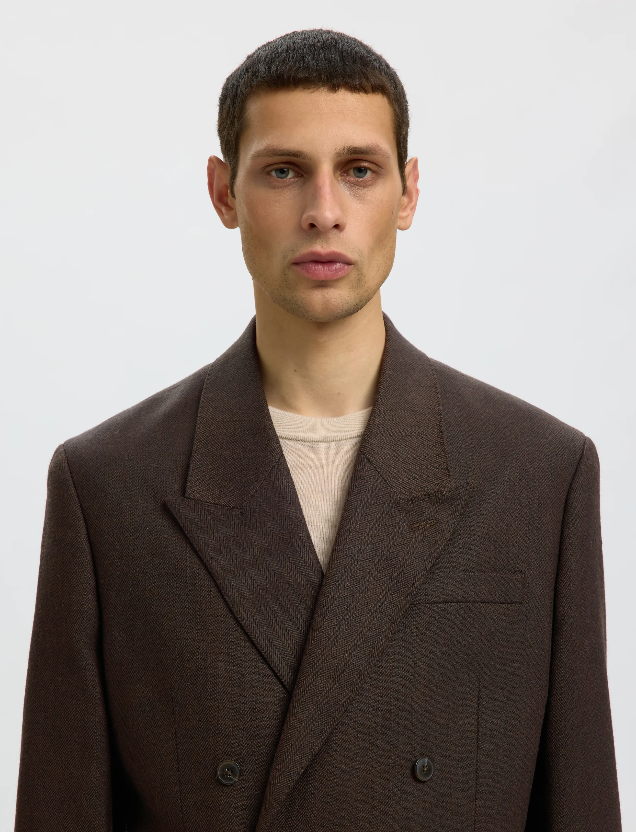 Selected - SLMRELAXED-BROOKS WOOL BLEND DB BLZ - dubbelknäppta kavajer - delicioso - 4