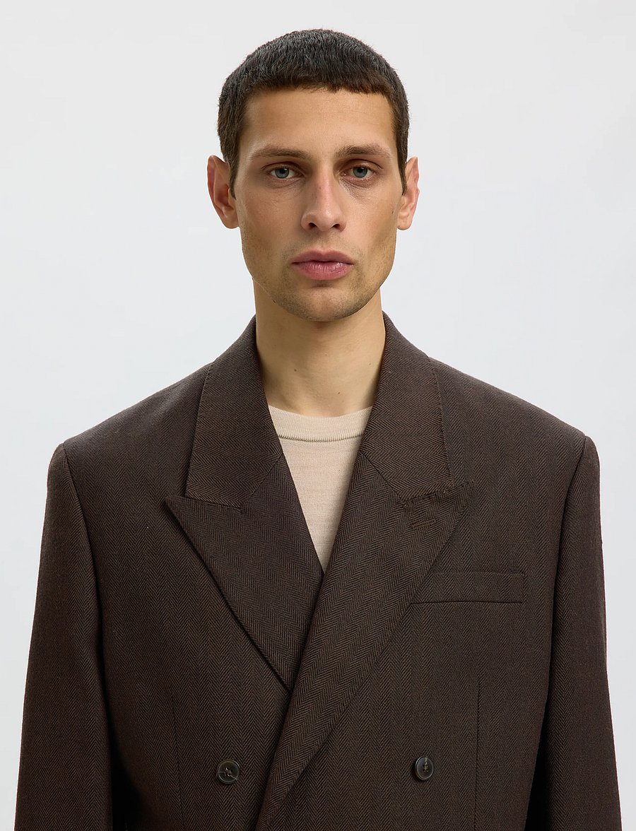 Selected - SLMRELAXED-BROOKS WOOL BLEND DB BLZ - dubbelknäppta kavajer - delicioso - 4