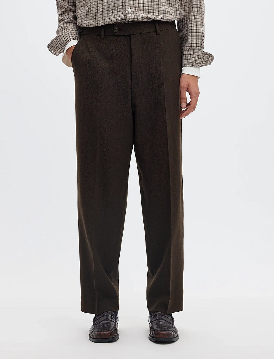 Selected - SLMRELAXED-BROOKS WOOL BLEND TRS - delicioso - 0