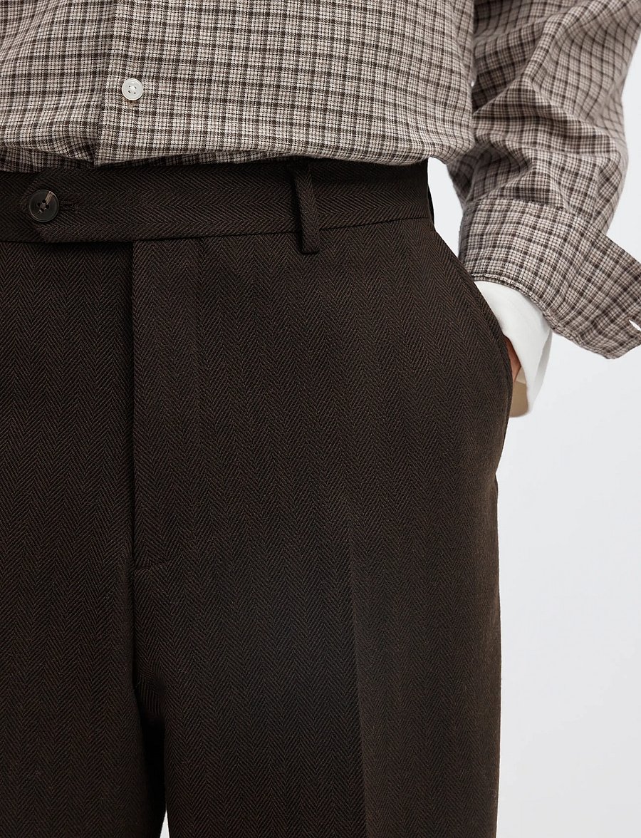 Selected - SLMRELAXED-BROOKS WOOL BLEND TRS - delicioso - 4