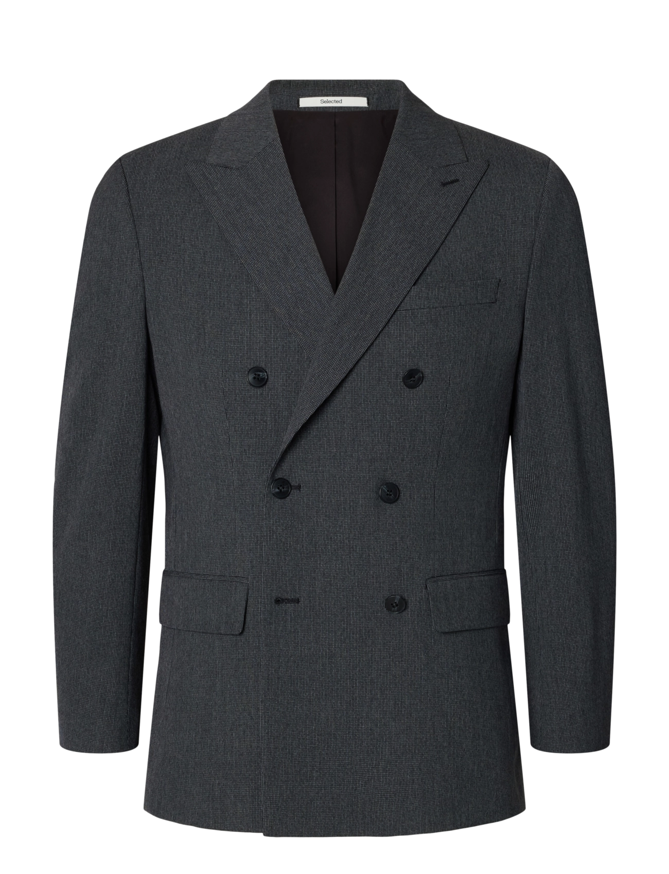 Selected SLMSLIM-LIAM MINI HOUNDS DB BLZ - Suits & Blazers - CHARCOAL GRAY / grey