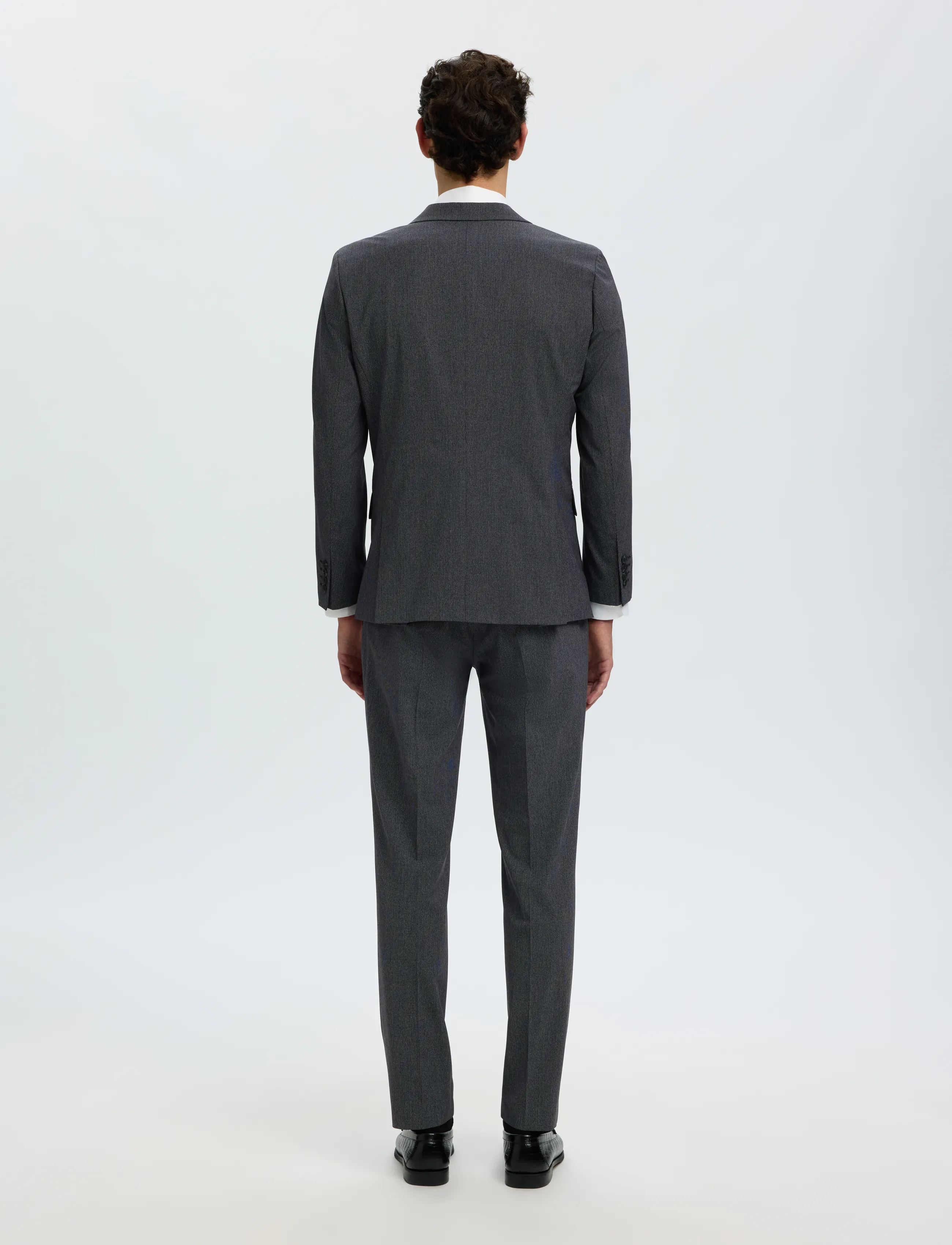 Selected - SLMSLIM-LIAM MINI HOUNDS DB BLZ - double breasted blazers - charcoal gray - 2