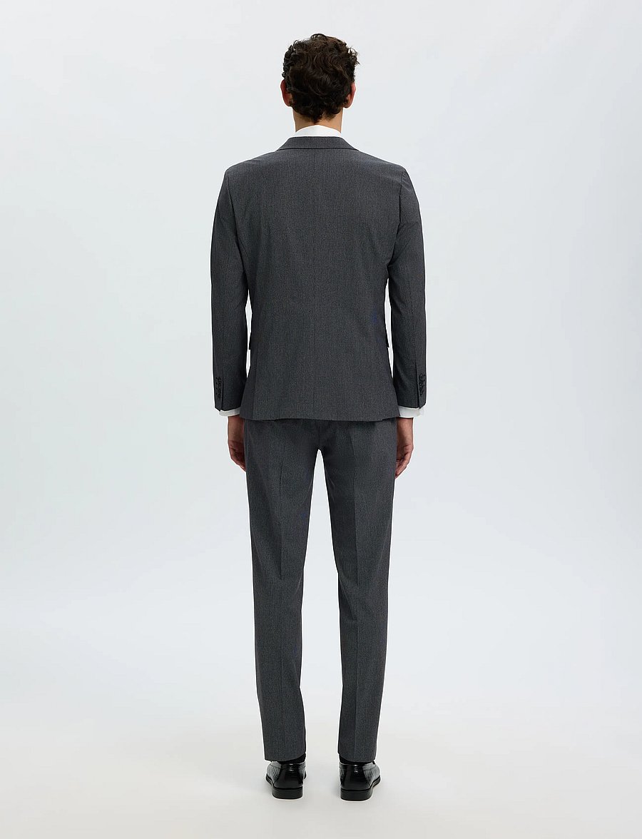 Selected - SLMSLIM-LIAM MINI HOUNDS DB BLZ - zweireiher - charcoal gray - 2