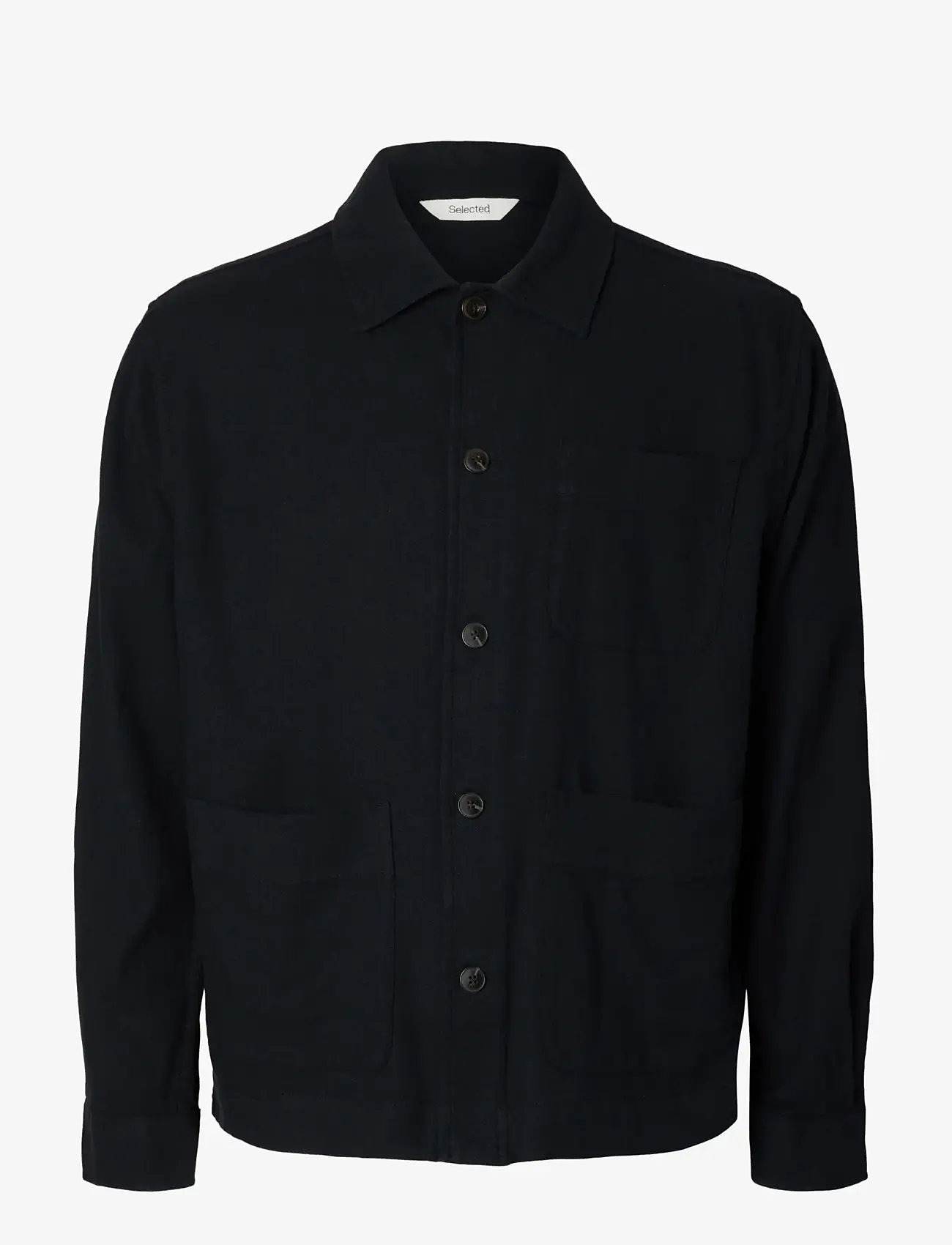Selected - SLHOTTO BRODY OVERSHIRT - frühlingsjacken - black - 0