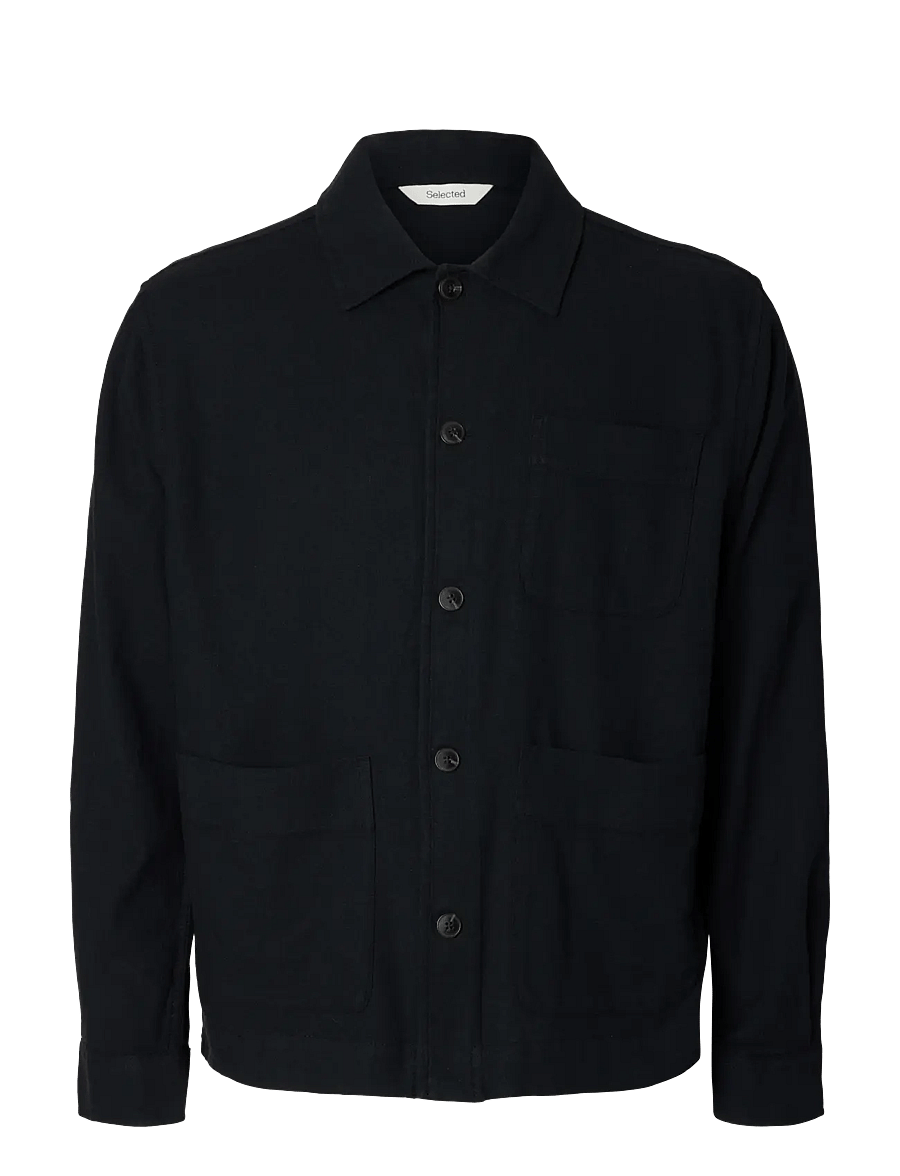 Selected - SLHOTTO BRODY OVERSHIRT - kevadjoped - black - 0