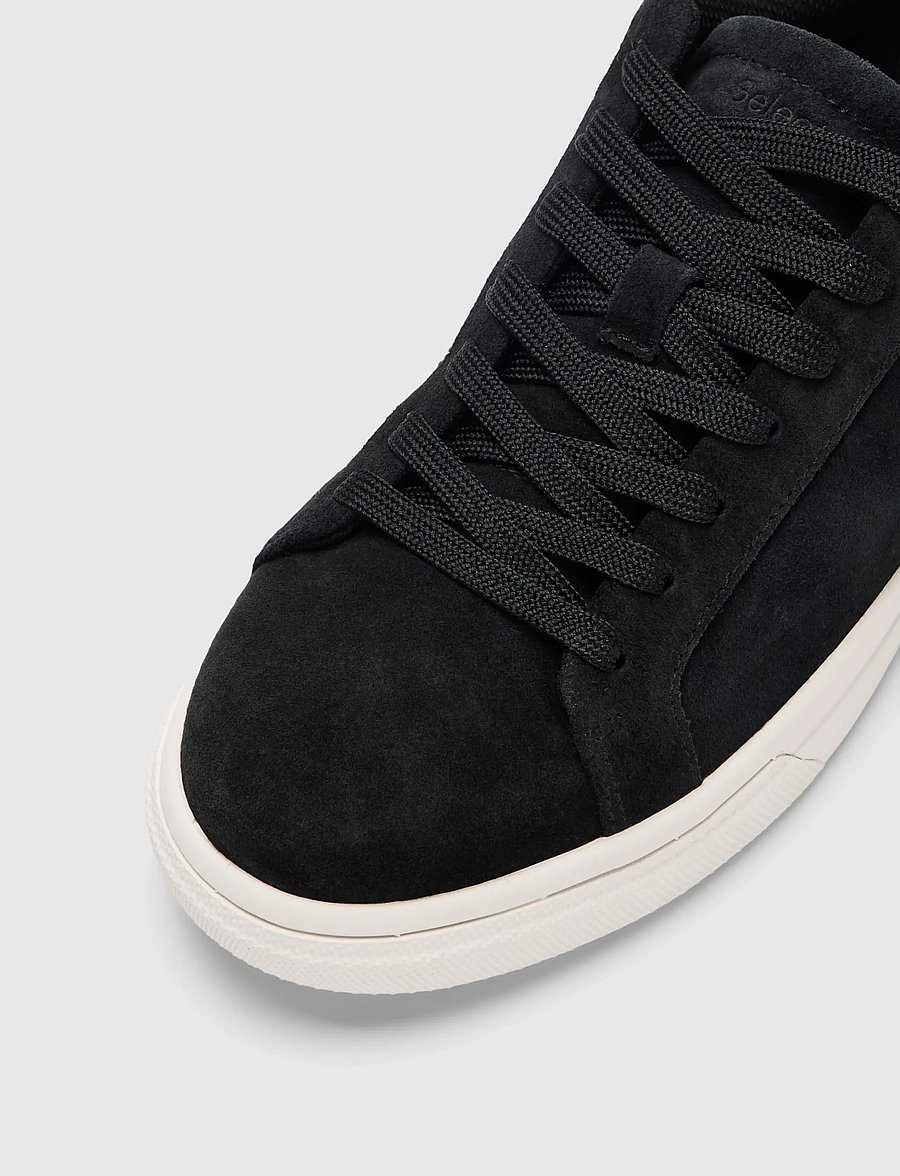 Selected - SLHEVAN SUEDE SNEAKER 2.0 NOOS - lave sneakers - black - 2