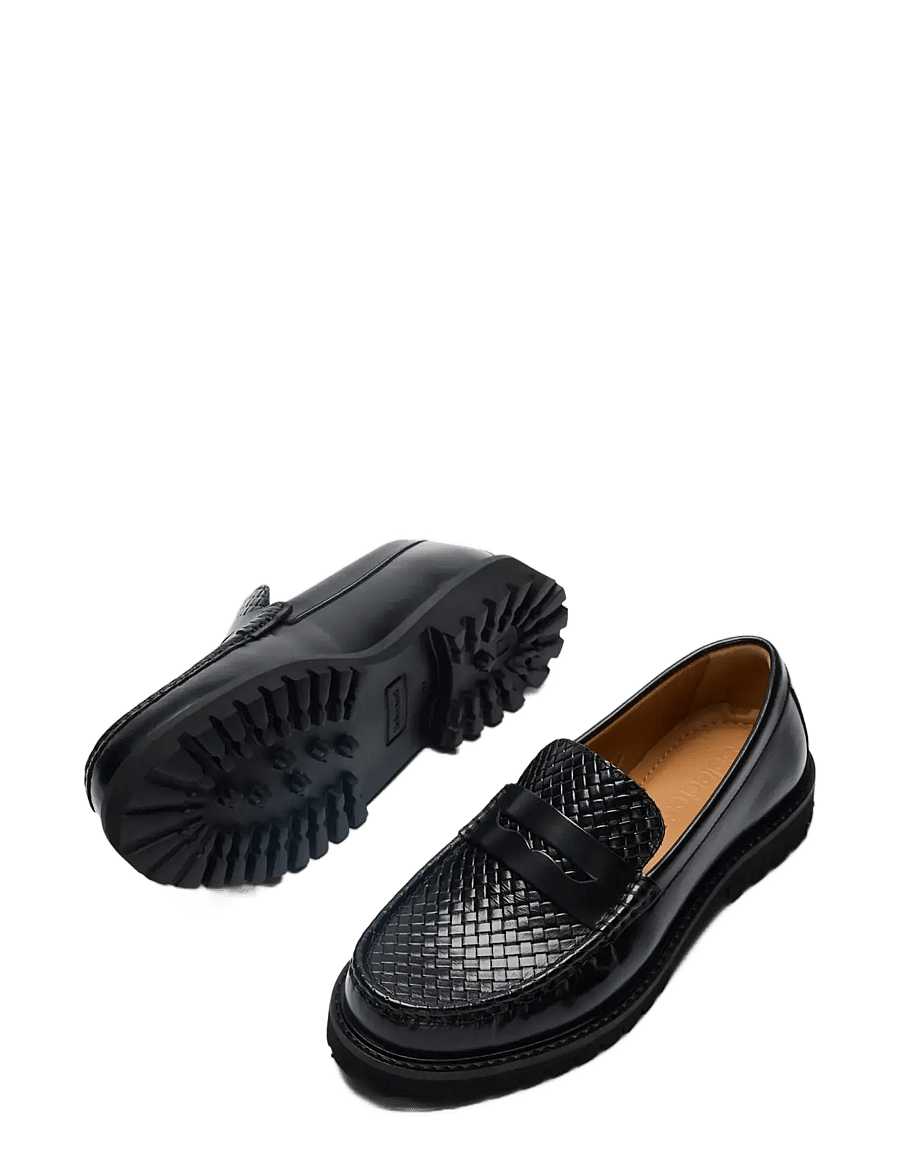 Selected - SLMHUGO LEATHER DETAIL PENNY LOAFER - shop efter anledning - black - 2