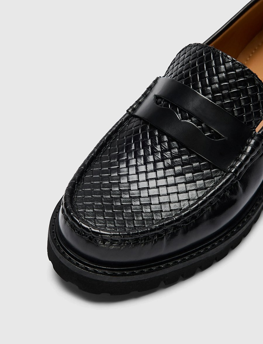 Selected - SLMHUGO LEATHER DETAIL PENNY LOAFER - shop efter anledning - black - 3