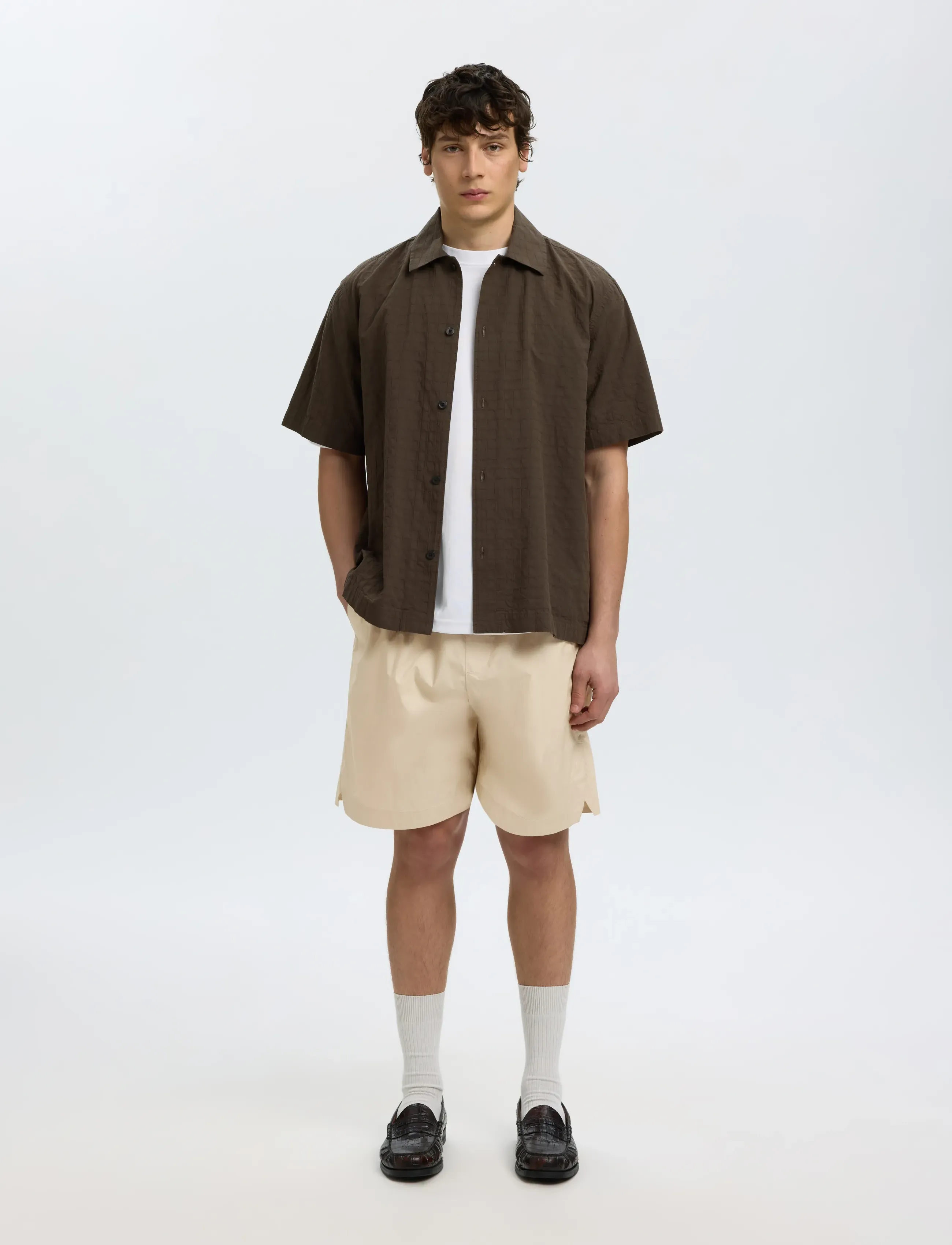 Selected - SLMLOOSE MALTHE SHORTS - casual shorts - pure cashmere - 3