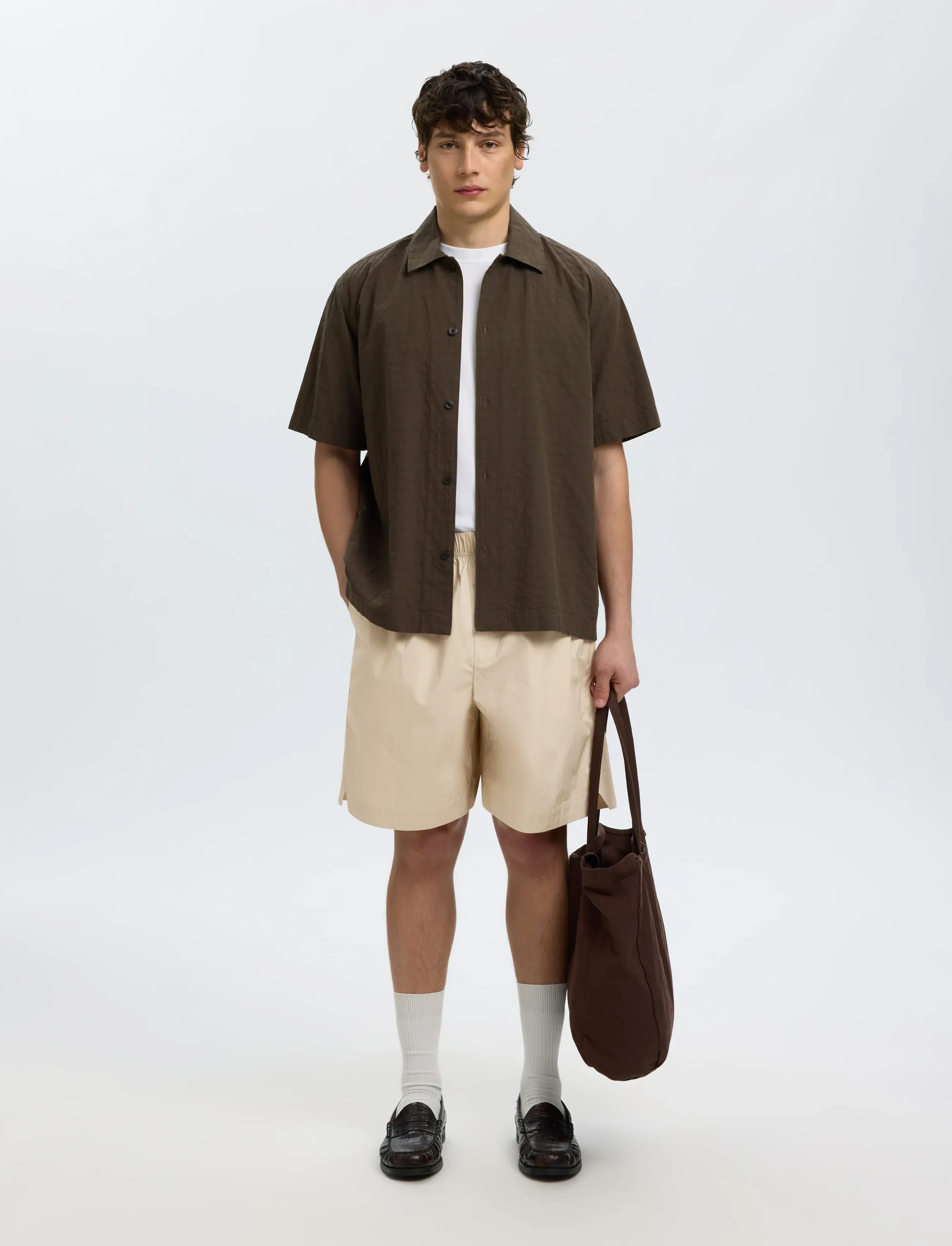 Selected - SLMLOOSE MALTHE SHORTS - casual shorts - pure cashmere - 5
