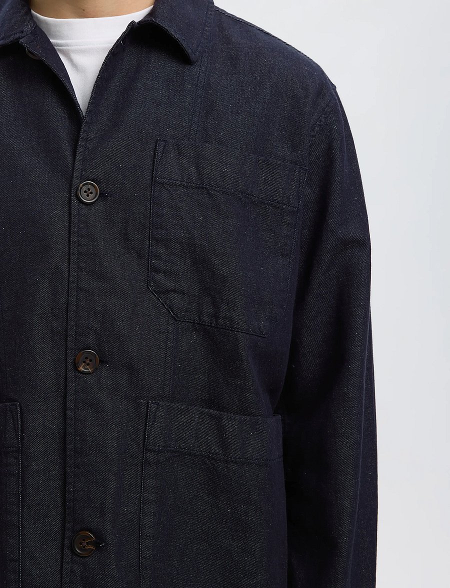 Selected - SLMFRANK DENIM OVERSHIRT - vestes en jean non doublées - dark blue denim - 4