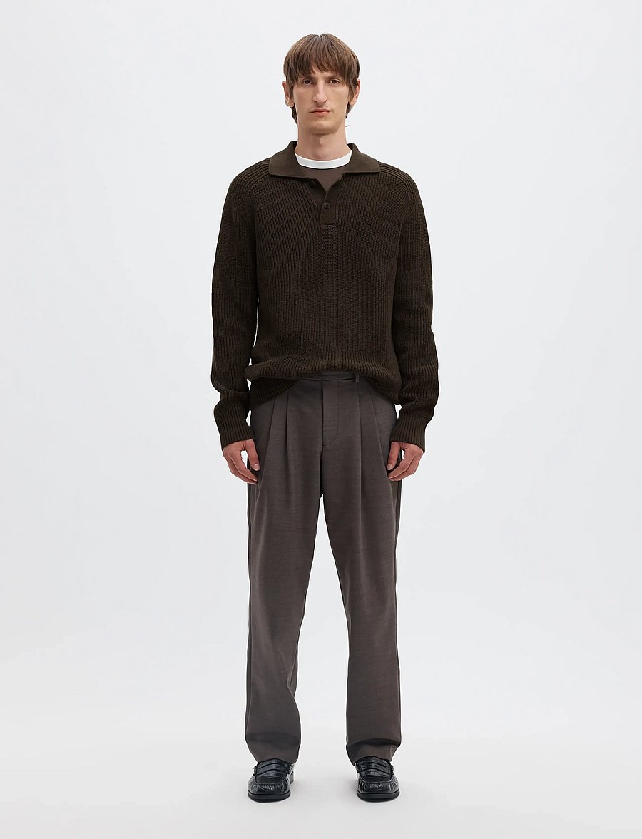 Selected - SLMPIM LS KNIT POLO CAMP - pikkade varrukatega kootud polod - delicioso - 3