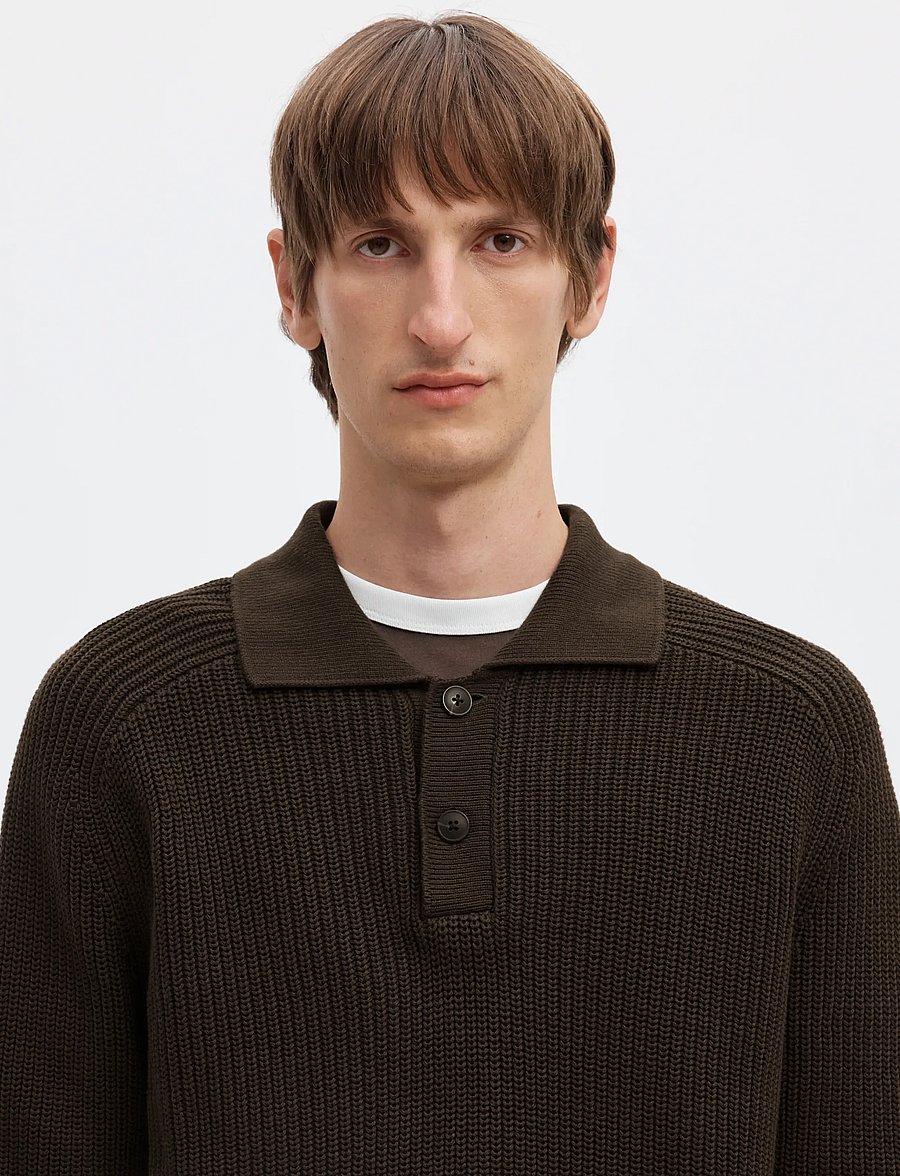 Selected - SLMPIM LS KNIT POLO CAMP - pikkade varrukatega kootud polod - delicioso - 4