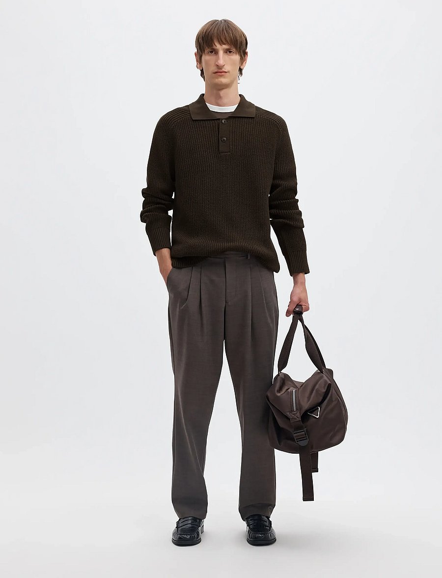Selected - SLMPIM LS KNIT POLO CAMP - pikkade varrukatega kootud polod - delicioso - 5