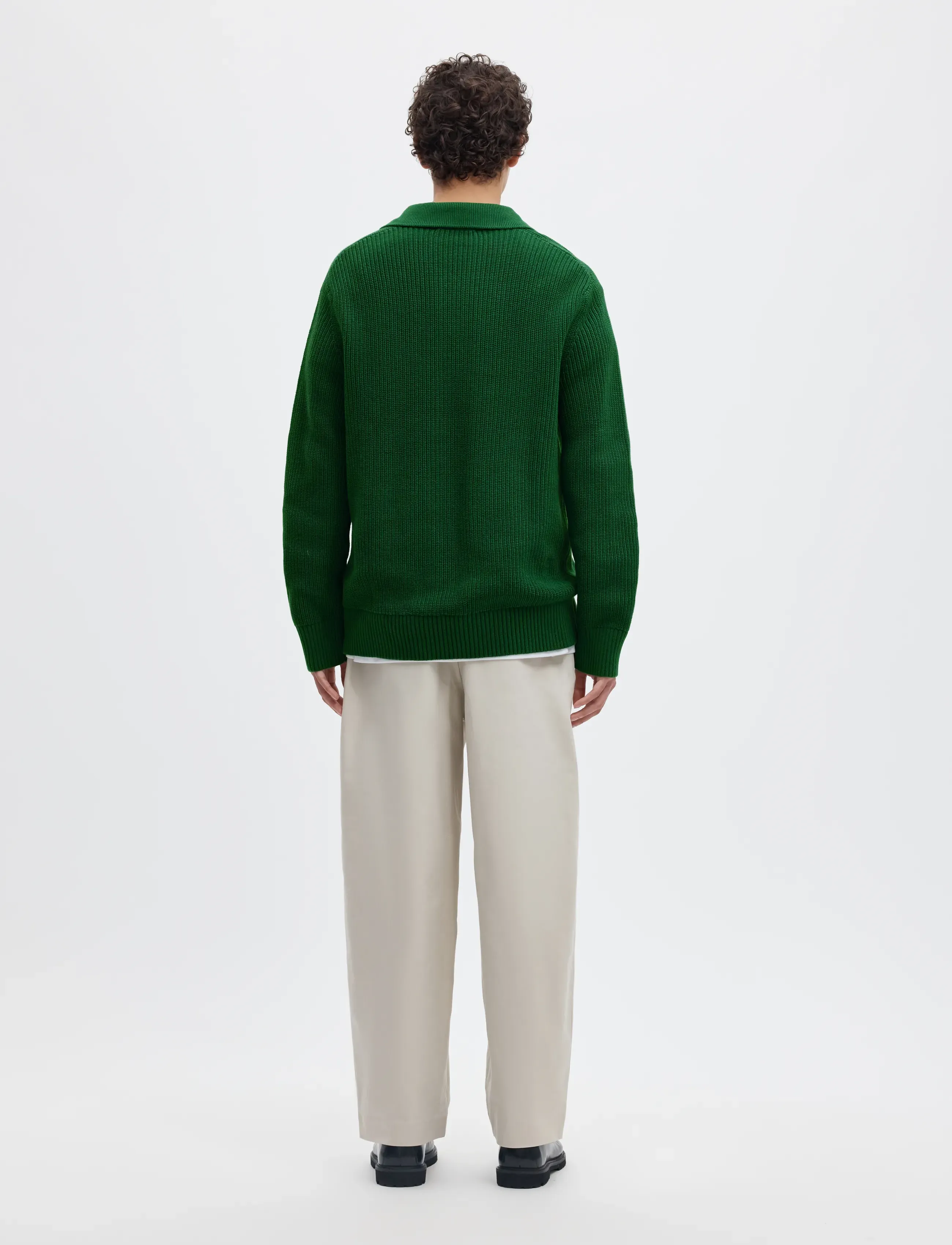 Selected - SLMPIM LS KNIT POLO CAMP - pikkade varrukatega kootud polod - formal garden - 2