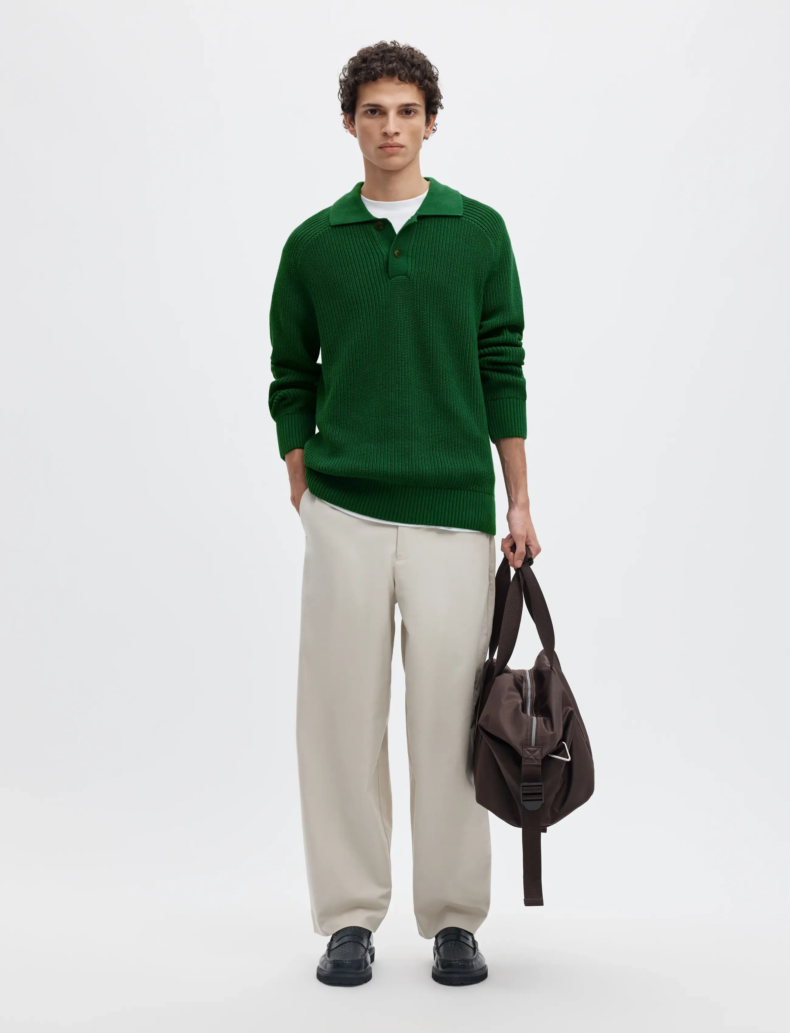 Selected - SLMPIM LS KNIT POLO CAMP - pikkade varrukatega kootud polod - formal garden - 5