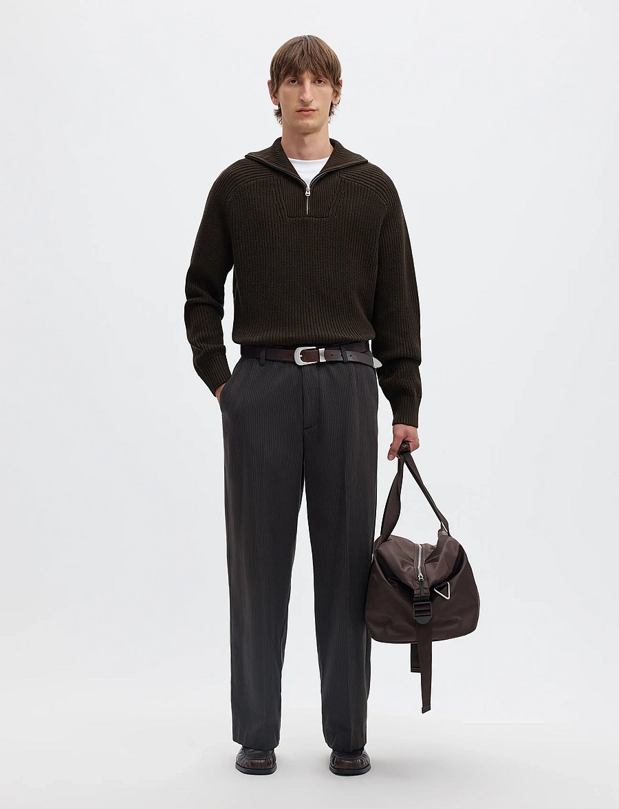 Selected - SLMPIM LS KNIT HALF ZIP CAMP - poolpika lukuga džemprid - delicioso - 5
