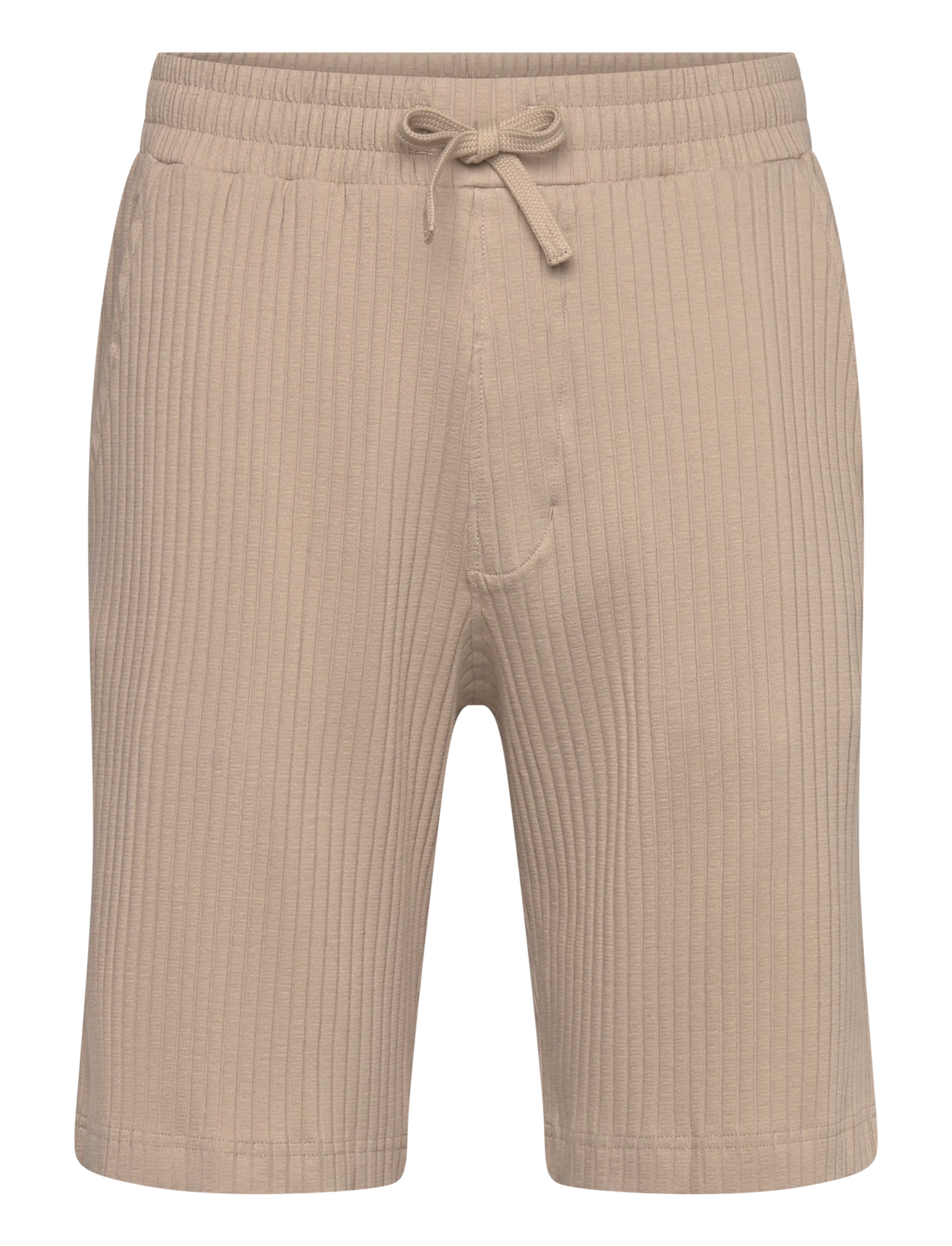 Selected Slmrelaxsimon Ribbed Shorts, S, Cream, Shorts > Svedeshorts, Herre